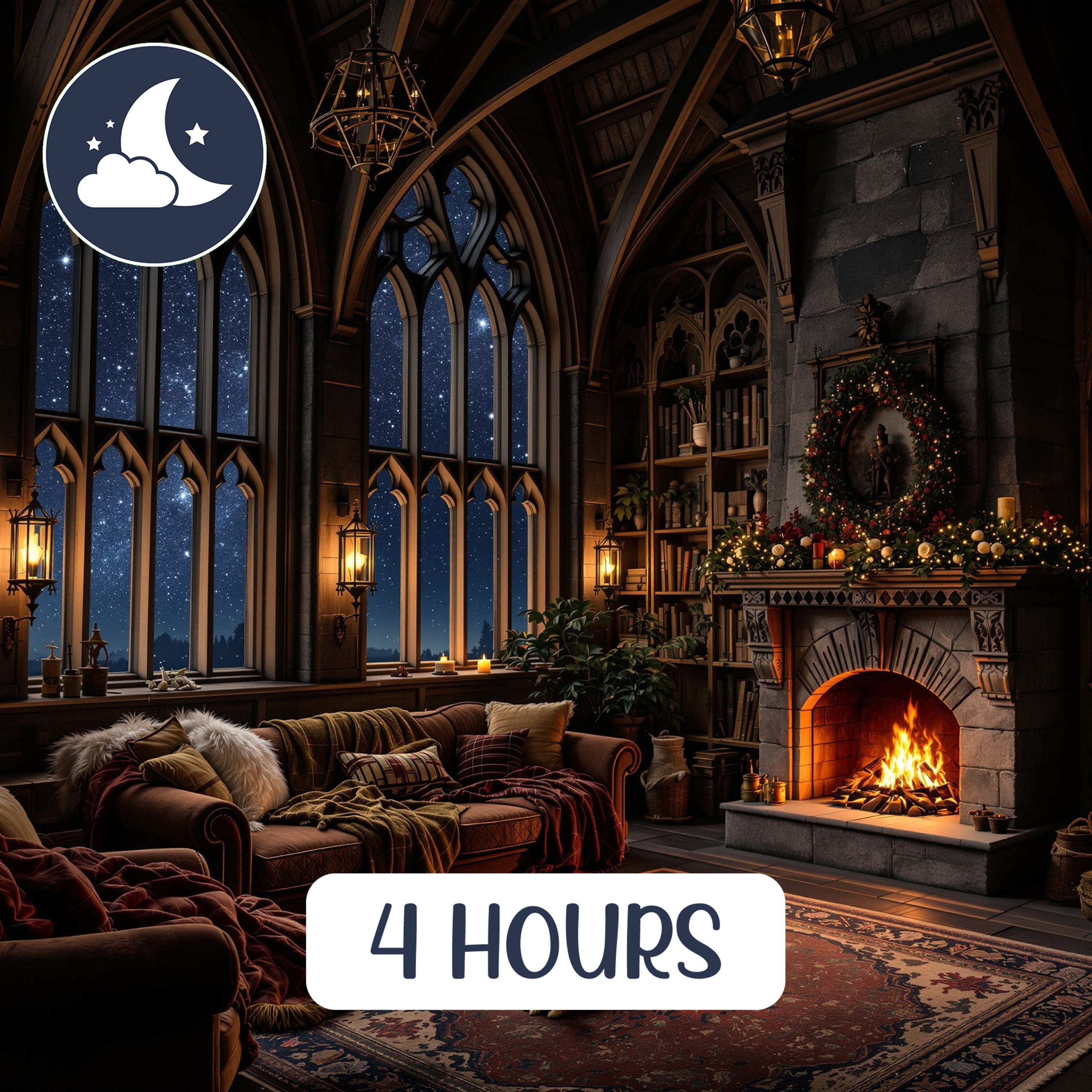 4 Hours Harry Potter ASMR Ambience: Relaxing Hogwarts Scenes with Character Dialogue for Sleep & Study