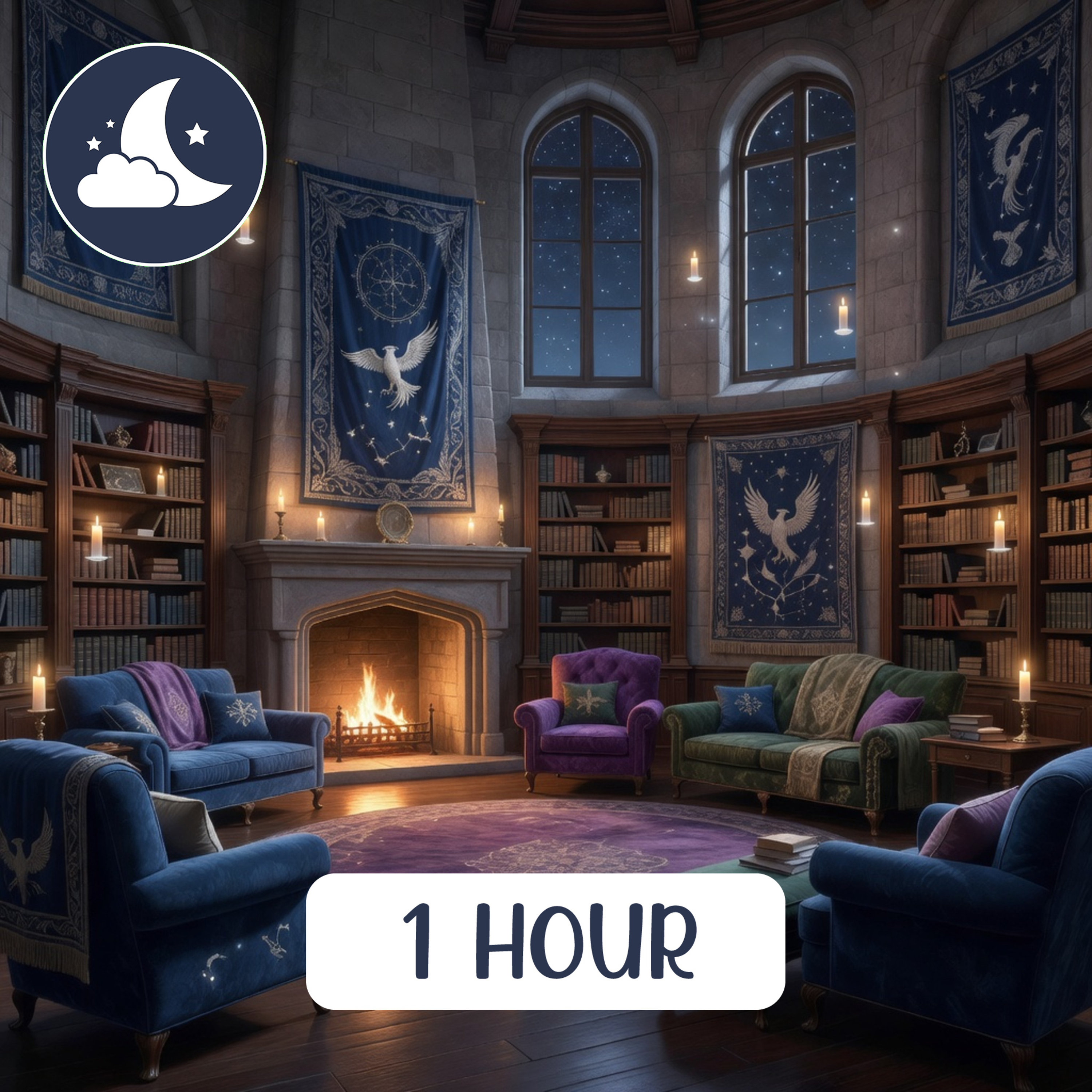 Harry Potter ASMR Ravenclaw Common Room Fireplace Ambience for Deep Sleep & Relaxation episode artwork