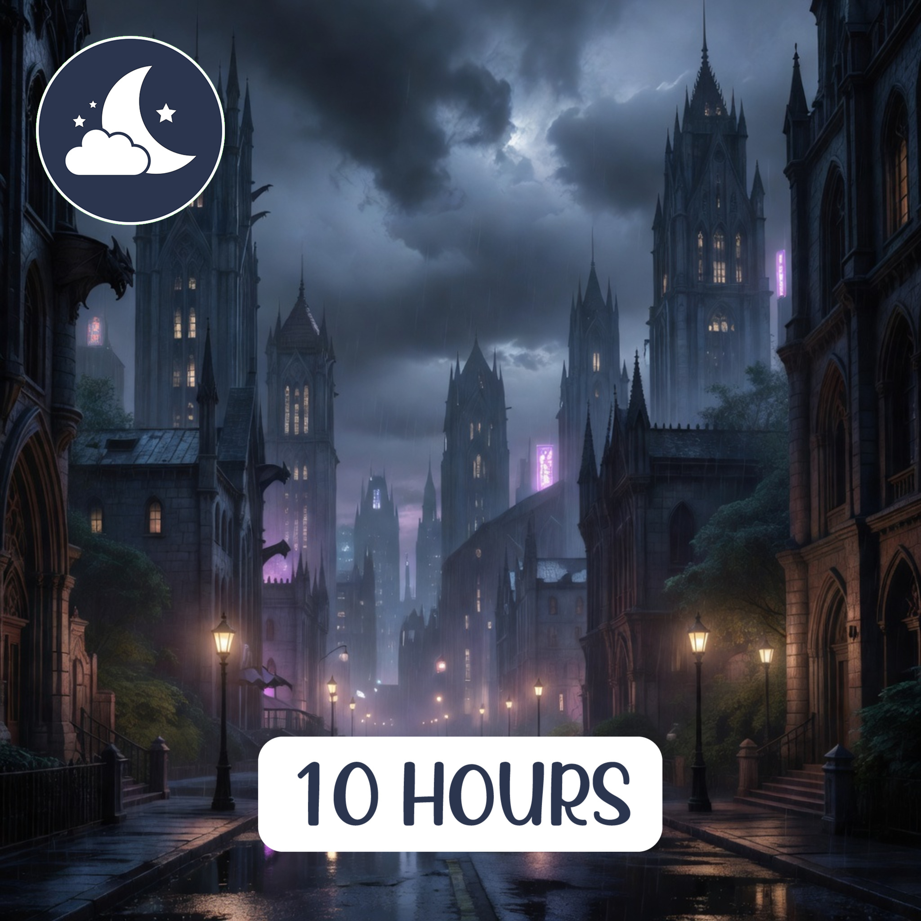 Falling Asleep in Gotham City: 10 Hours of Rain Sounds & Night Ambience for Deep Sleep episode artwork