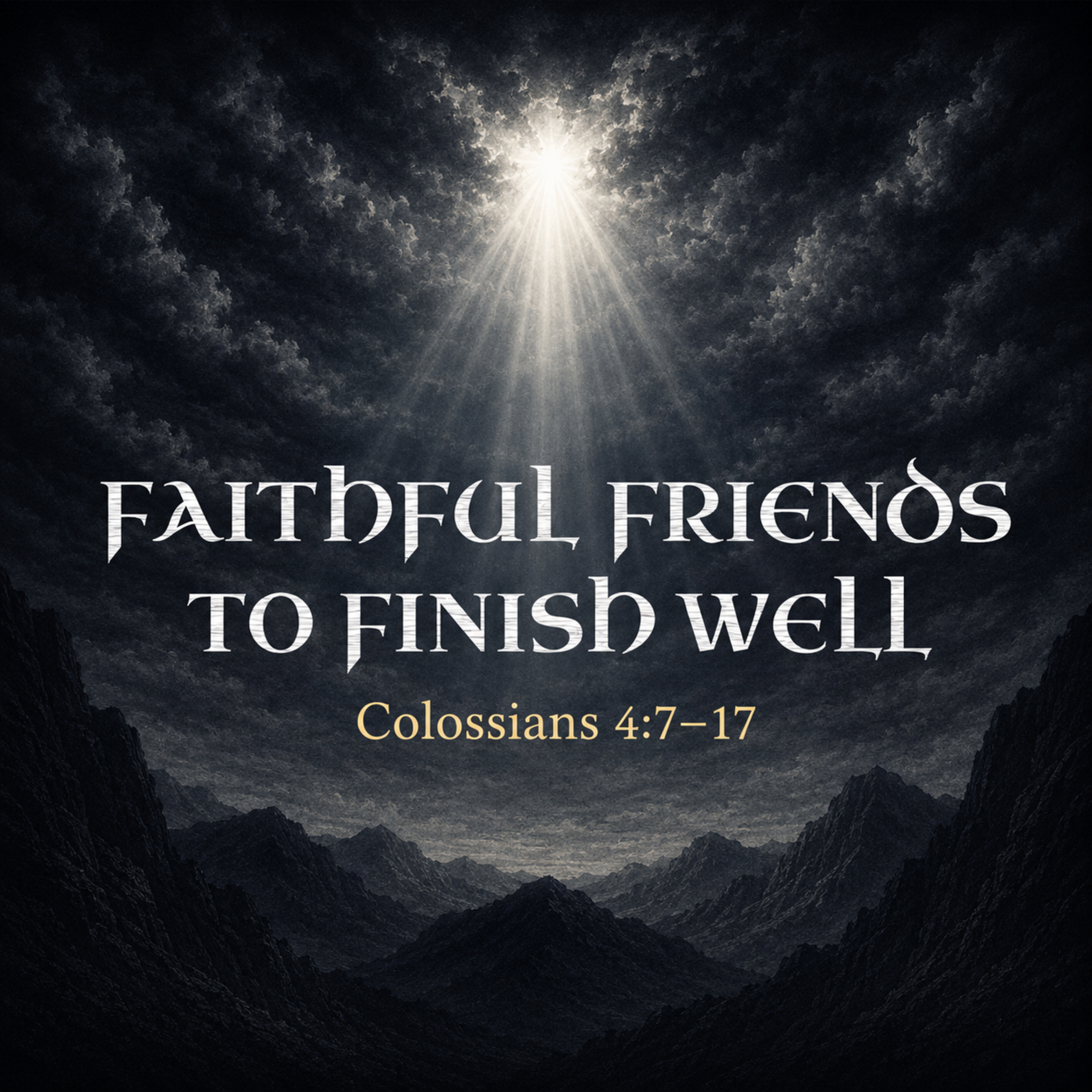 "Faithful Friends To Finish Well" episode artwork