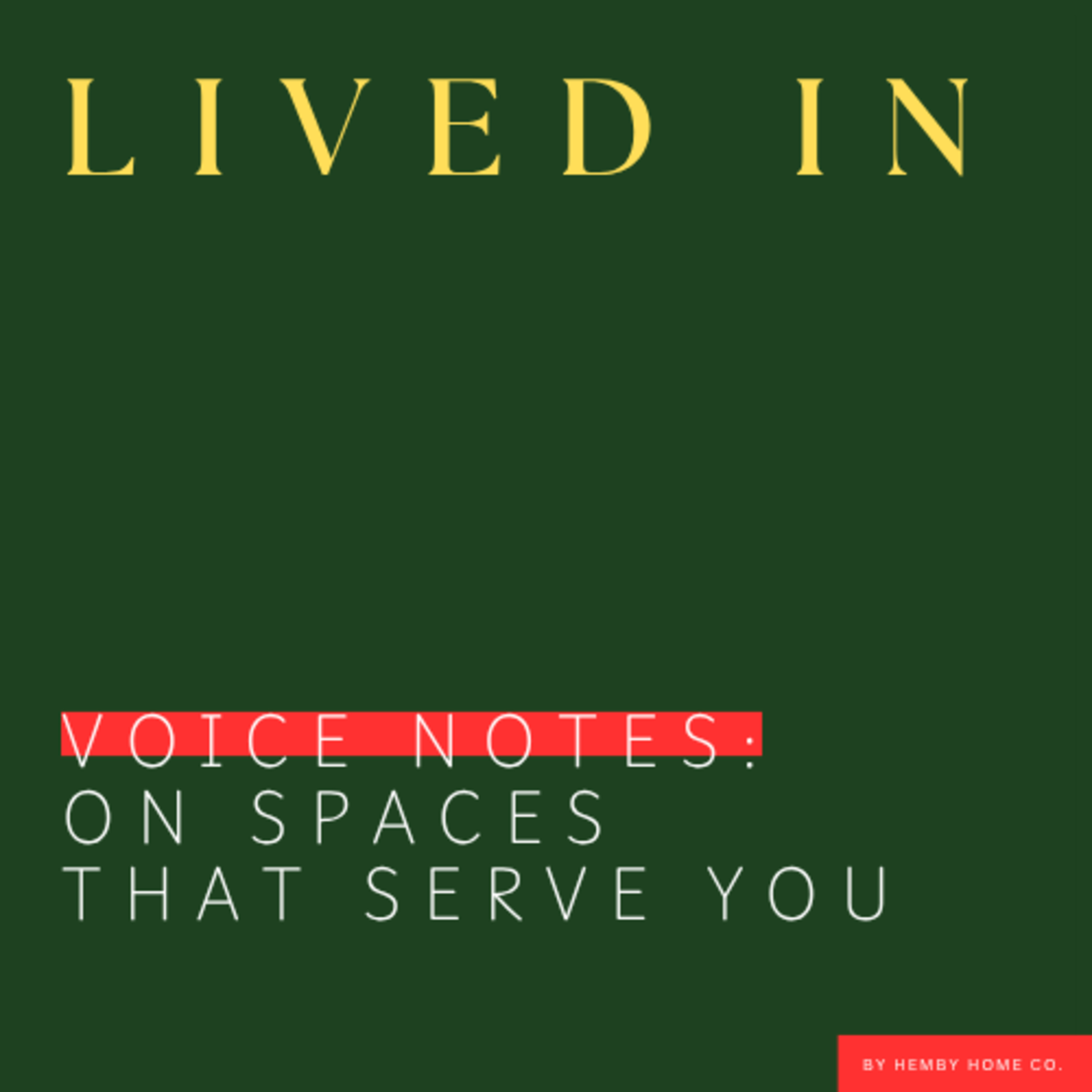 On Spaces That Serve You episode artwork