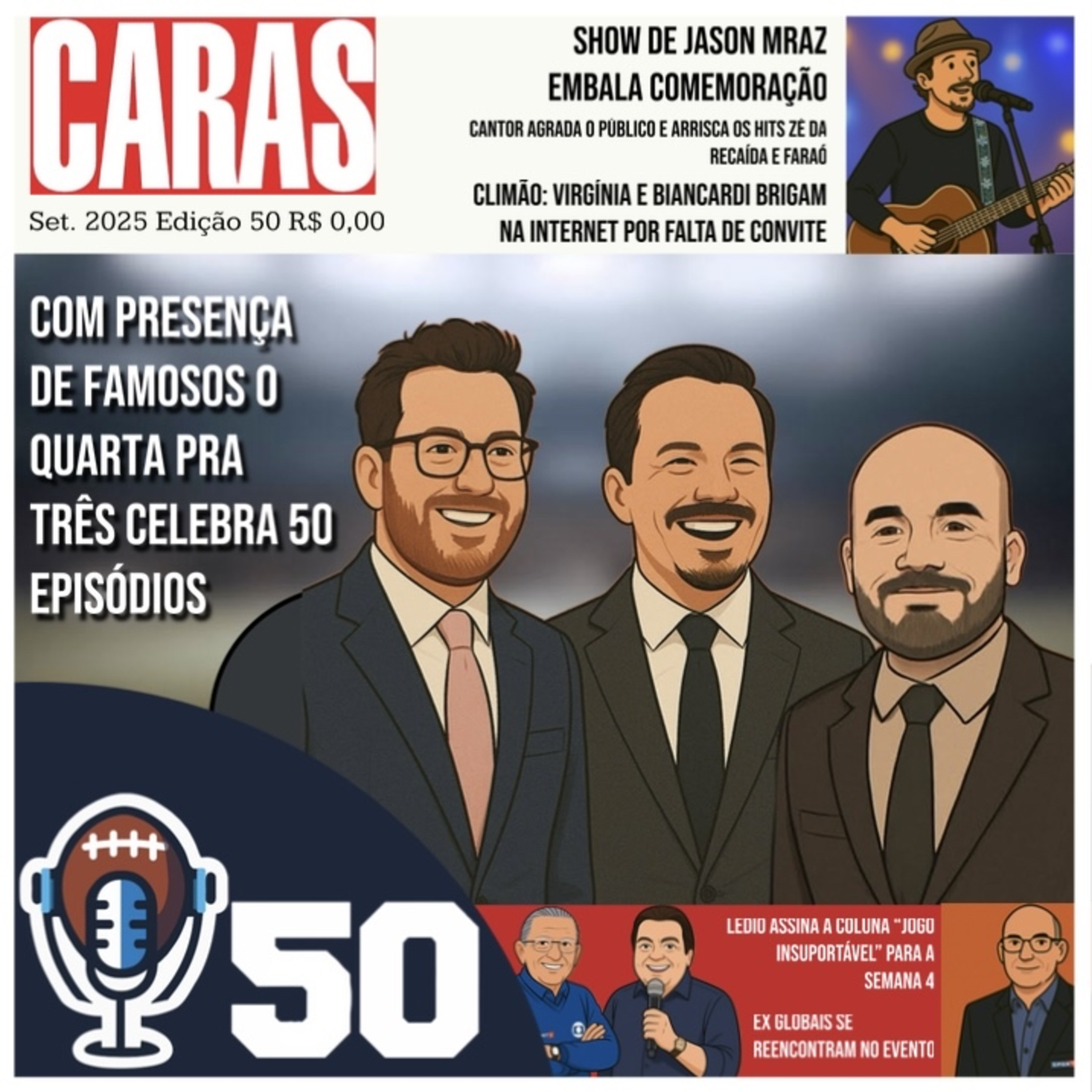 Episódio 50 - Cinquentou! Confira a celebração do Quarta Pra Três episode artwork
