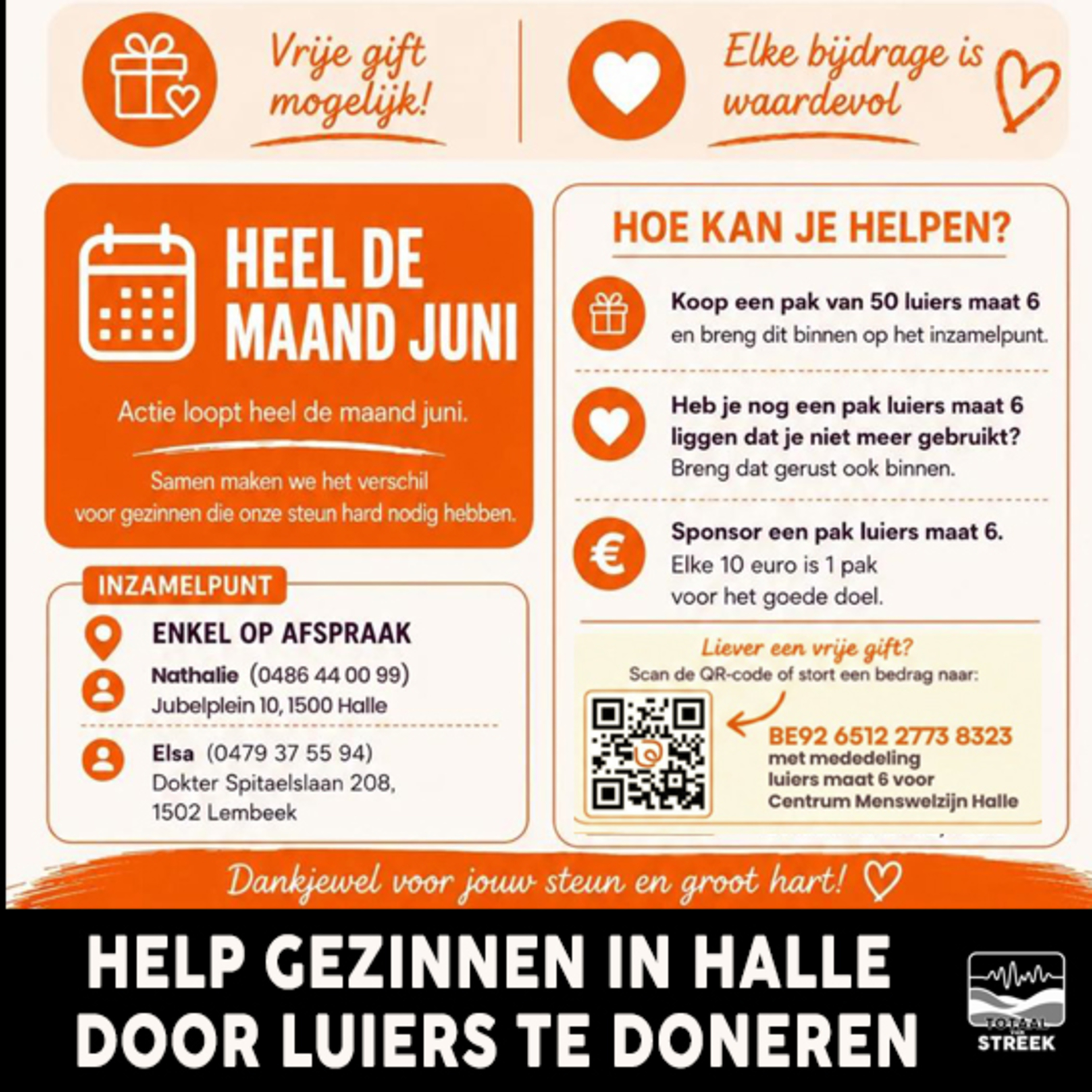 Vrouw en Maatschappij Halle zamelt luiers in episode artwork