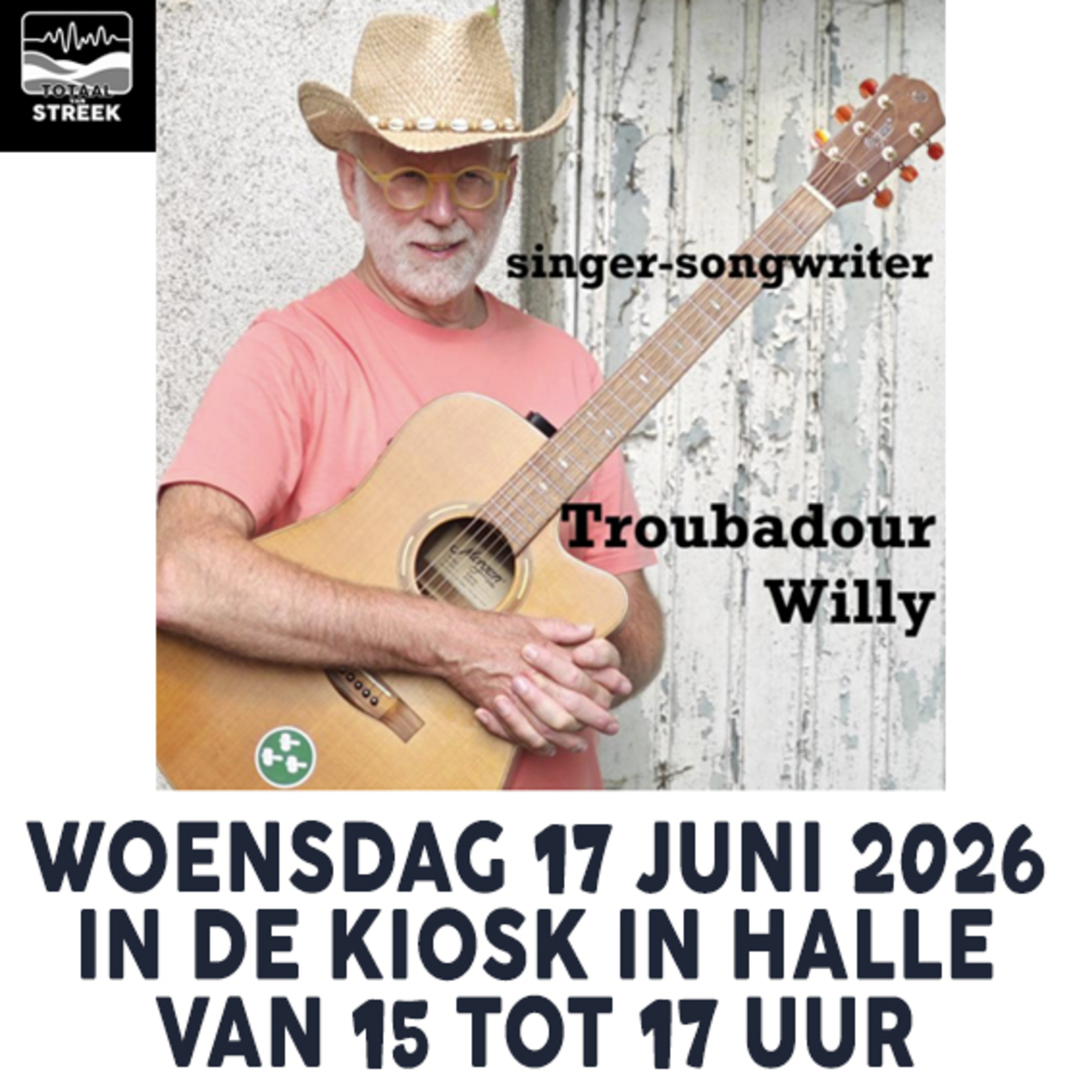 Troubadour Willy brengt muzikale en blijde boodschap op Halse kiosk  episode artwork