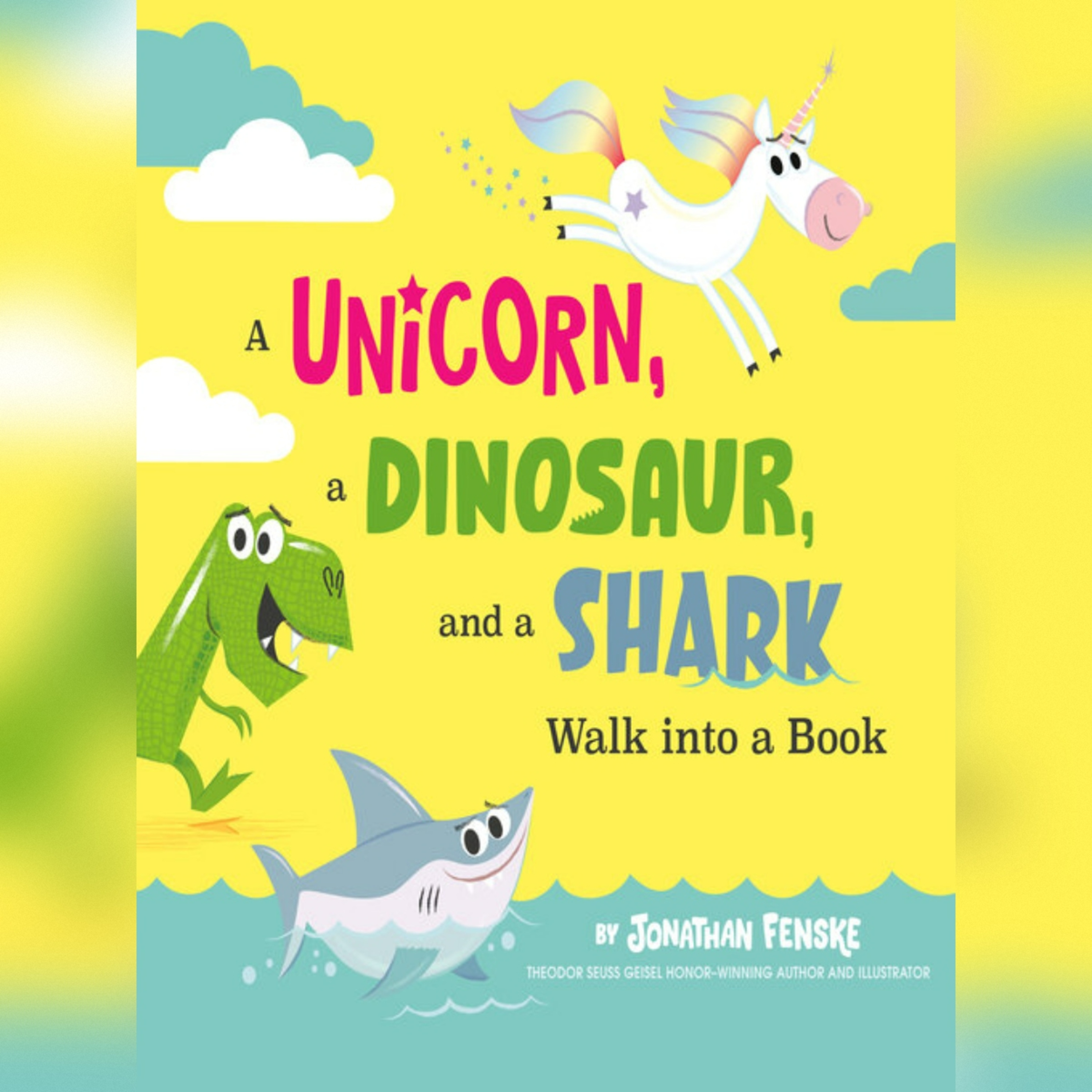 A Unicorn, a Dinosaur, and a Shark Walk into a Book episode artwork