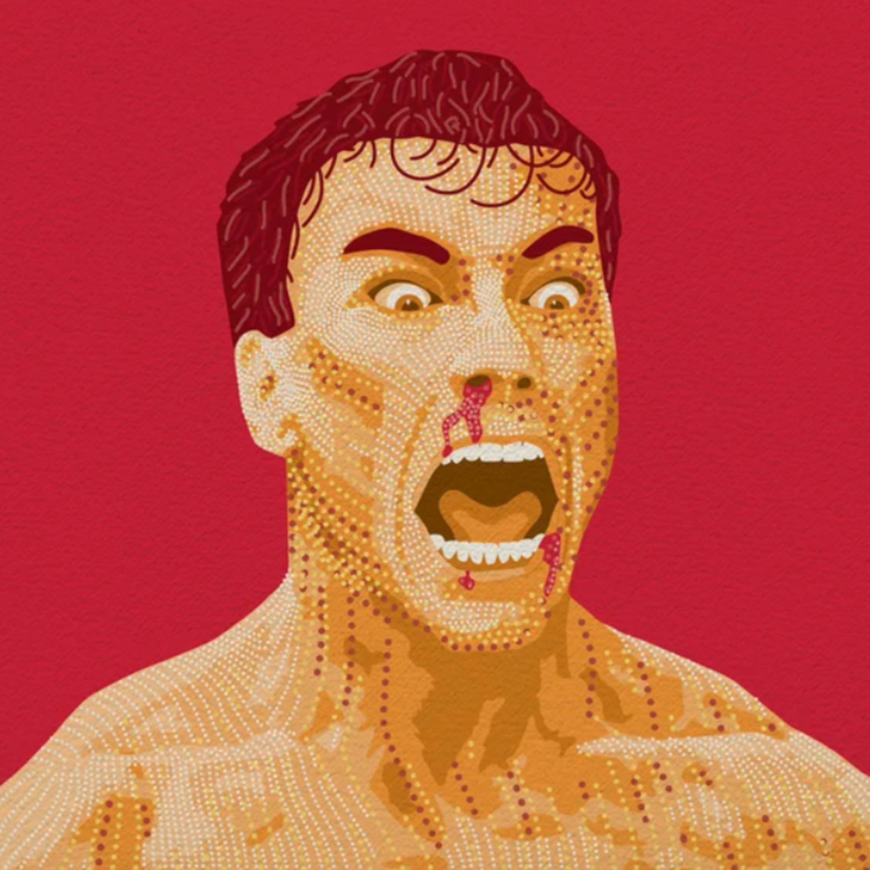 Newt Arnold's 1988 Bloodsport episode artwork