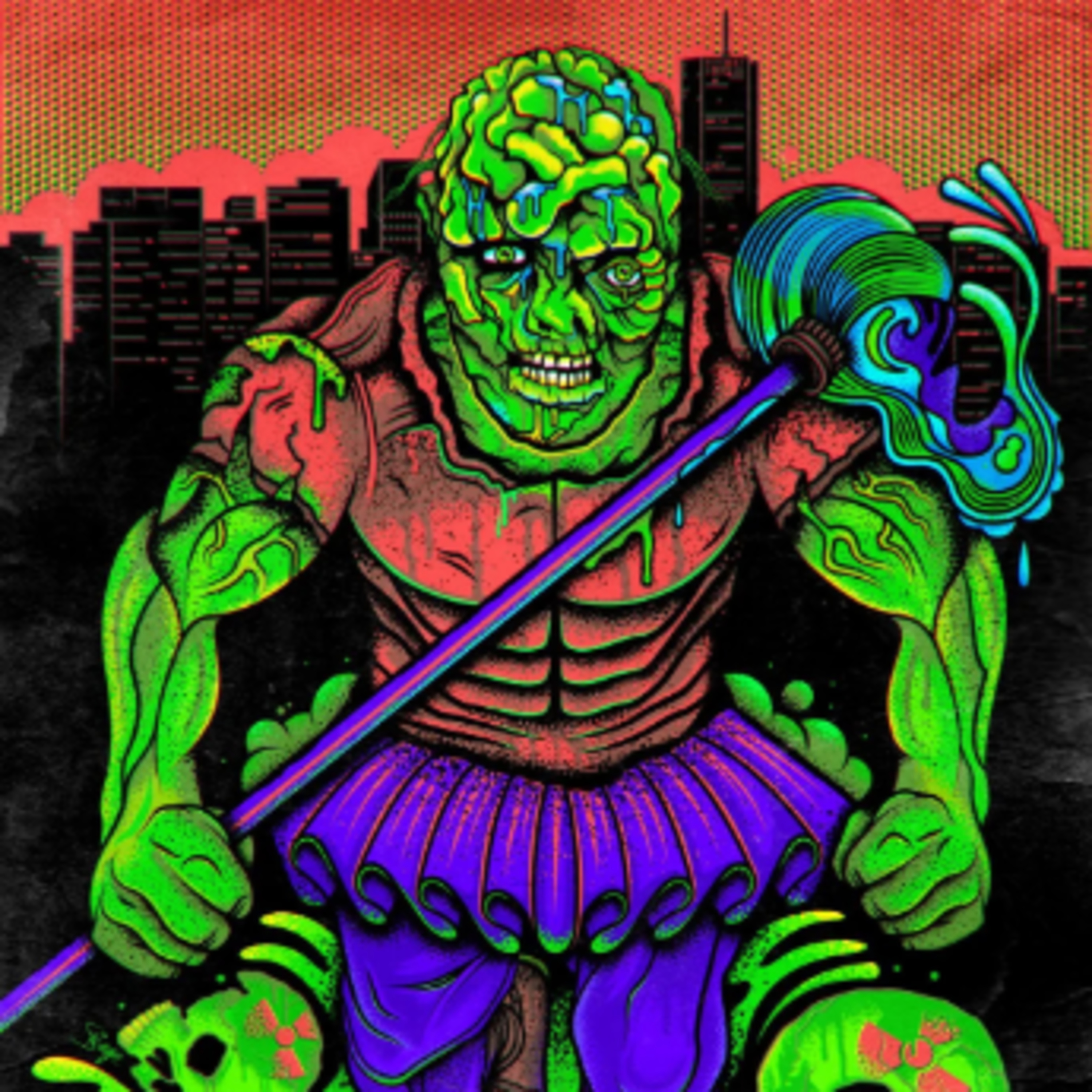 Lloyd Kaufman's 1984 The Toxic Avenger episode artwork