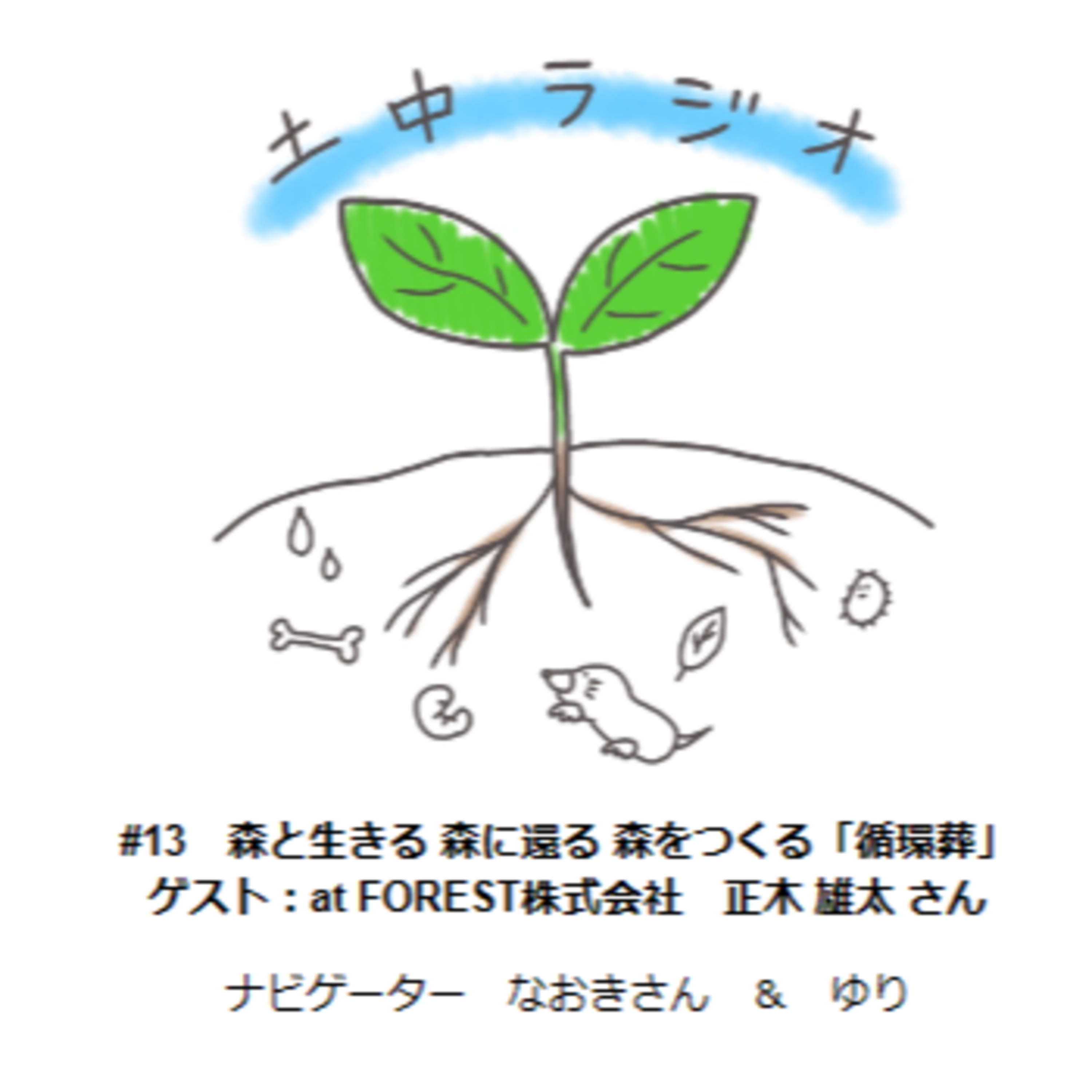 土中ラジオ #13　森と生きる 森に還る 森をつくる「循環葬」　ゲスト：正木雄太さん episode artwork