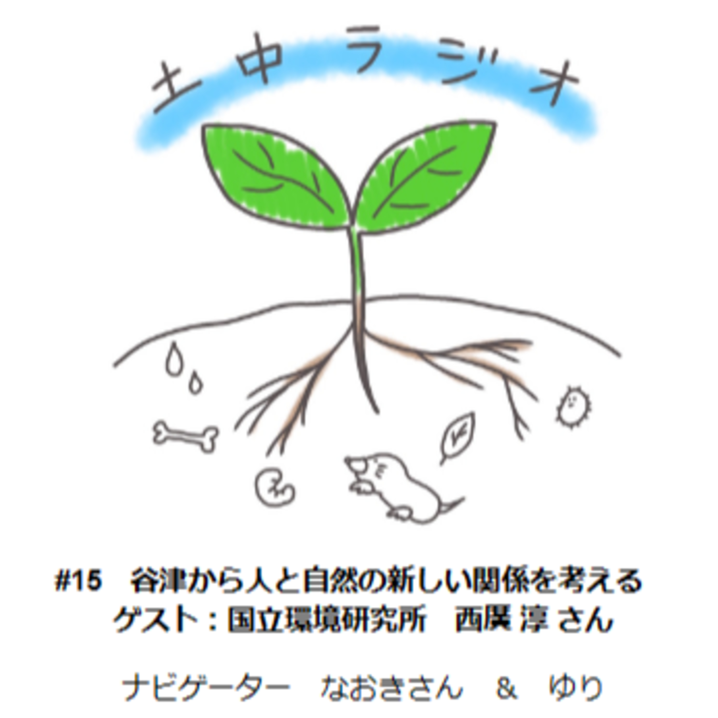 土中ラジオ #15　谷津から人と自然の新しい関係を考える　ゲスト：西廣 淳 さん episode artwork