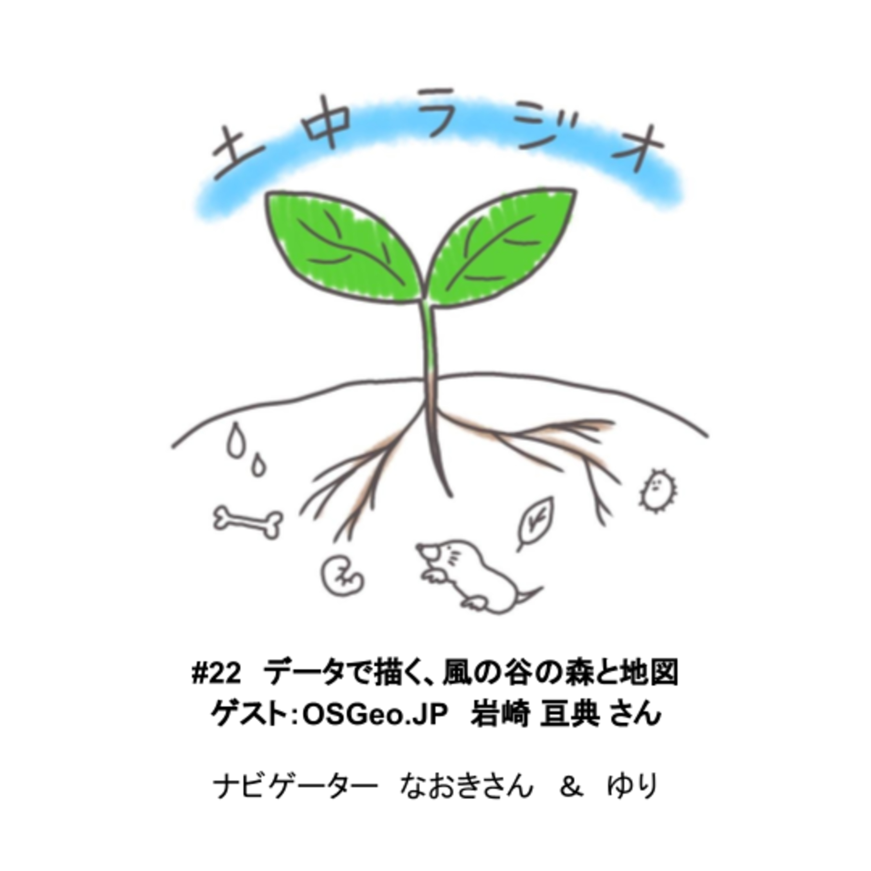 土中ラジオ #22　データで描く、風の谷の森と地図　ゲスト：岩崎亘典さん episode artwork