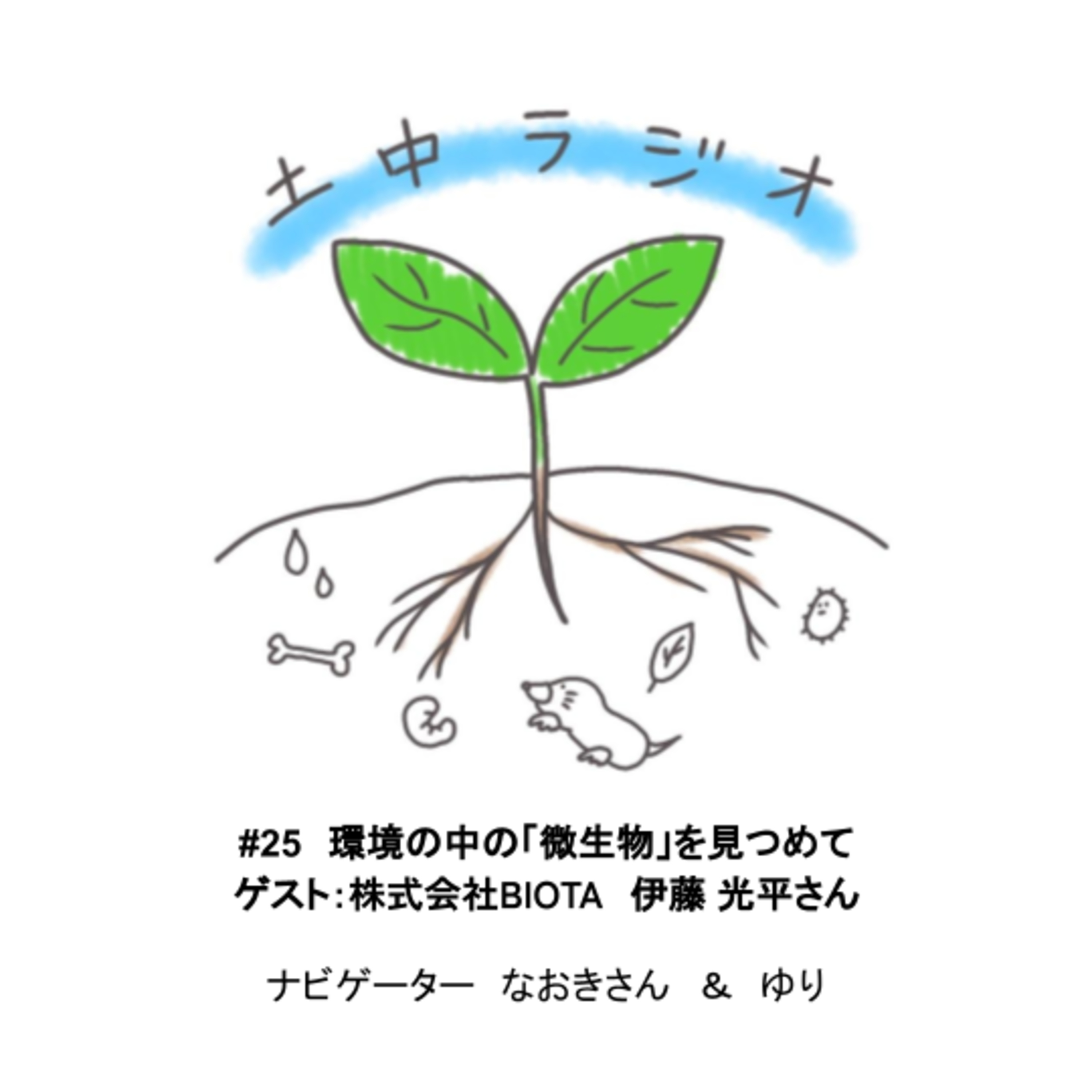 土中ラジオ #25　環境の中の「微生物」を見つめて　ゲスト：伊藤光平さん episode artwork