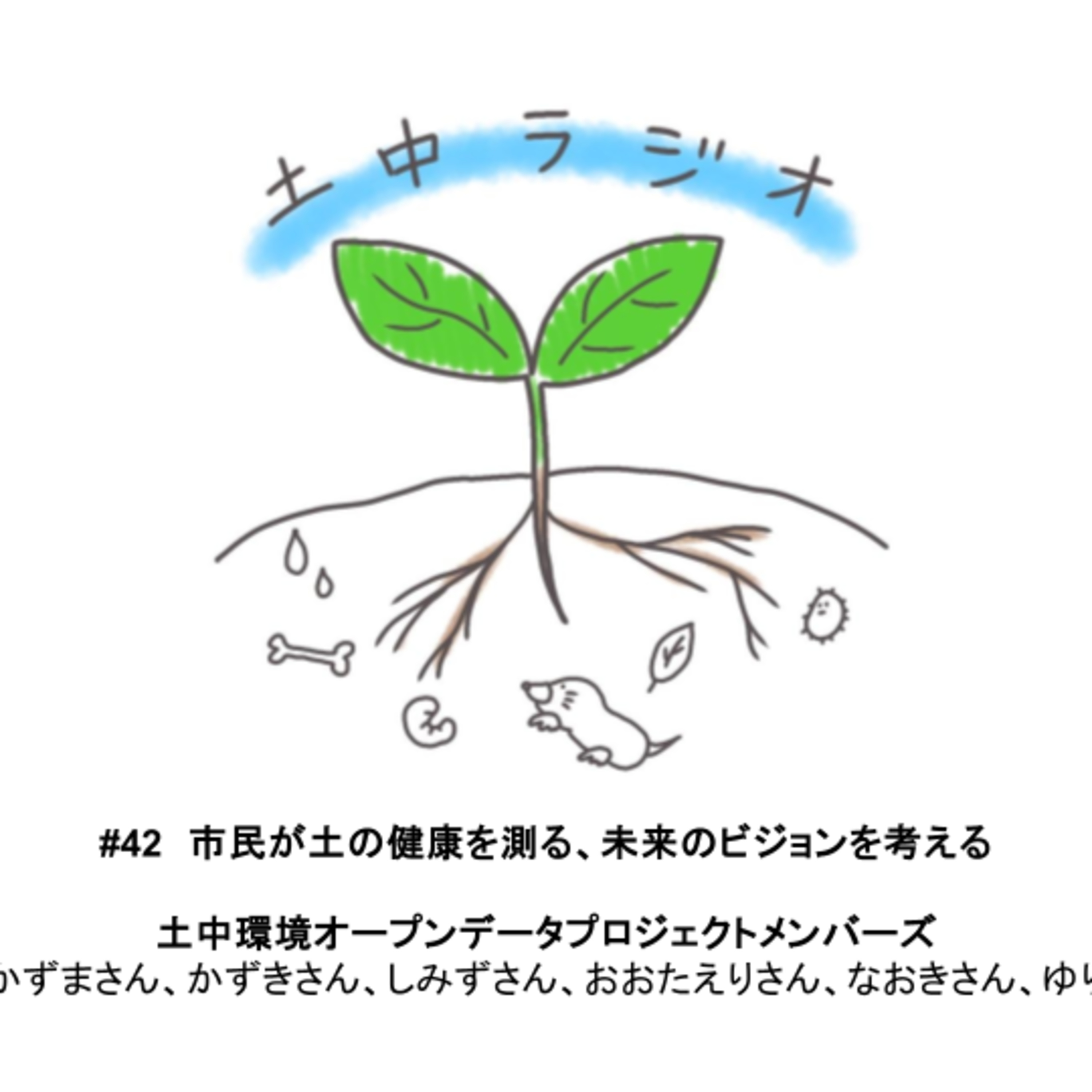 土中ラジオ#42　市民が土の健康を測る、未来のビジョンを考える　by土中環境オープンデータプロジェクトメンバーズ episode artwork
