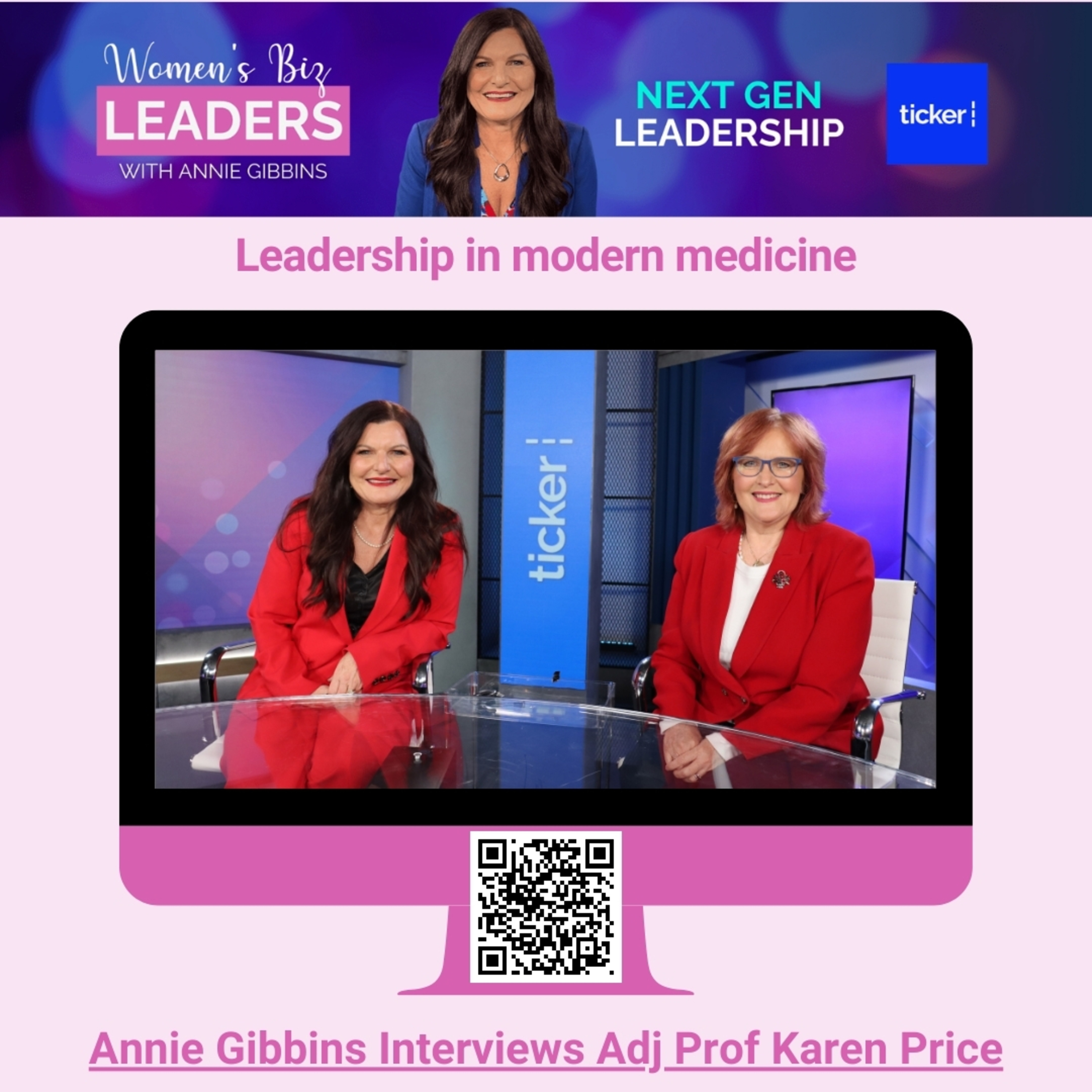 Ep 8: Charting the Future - Leadership in Modern Medicine with Adj Prof Karen Price | Women's Biz Leaders episode artwork