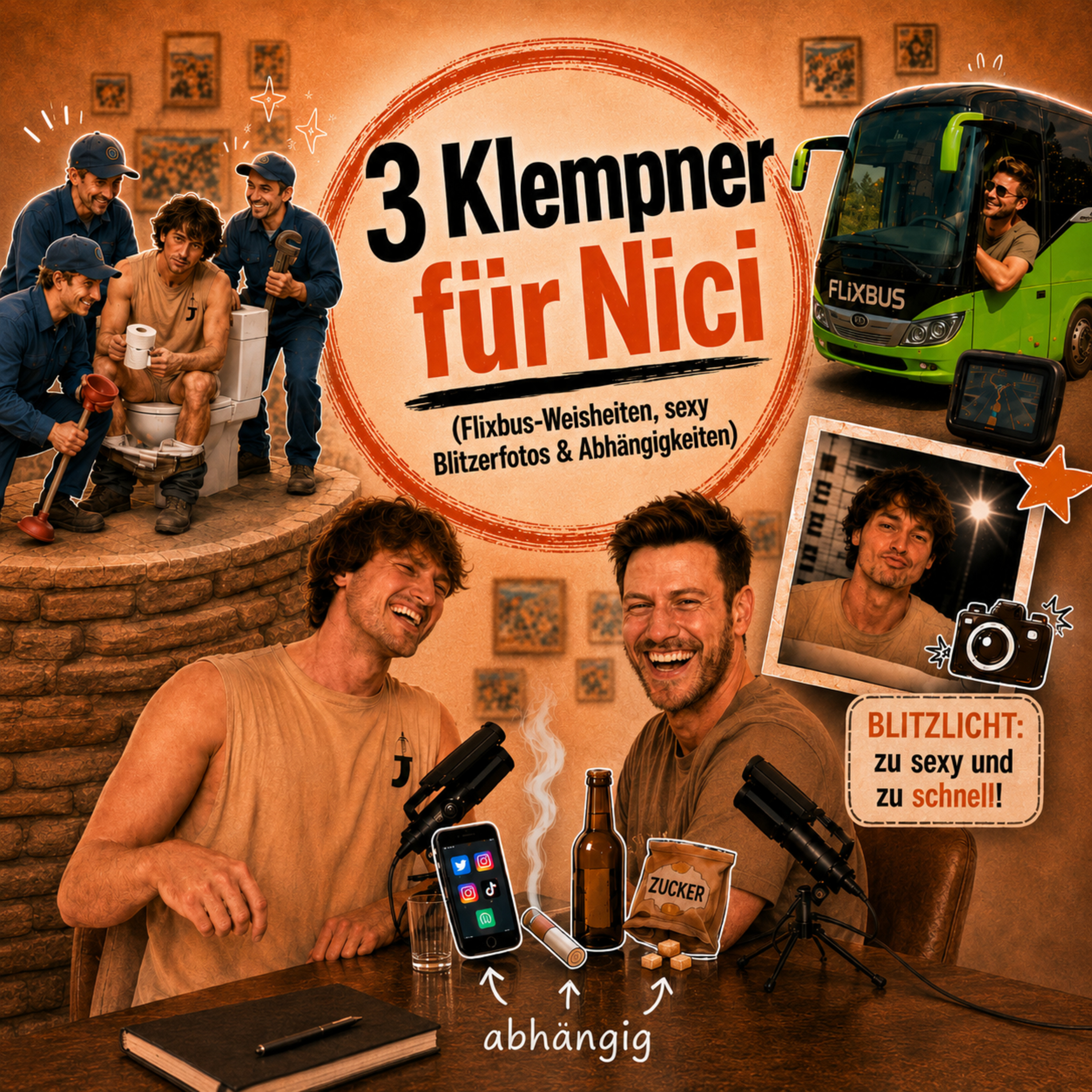 3 Klempner für Nici (Flixbus-Weisheiten, sexy Blitzerfotos & Abhängigkeiten) episode artwork