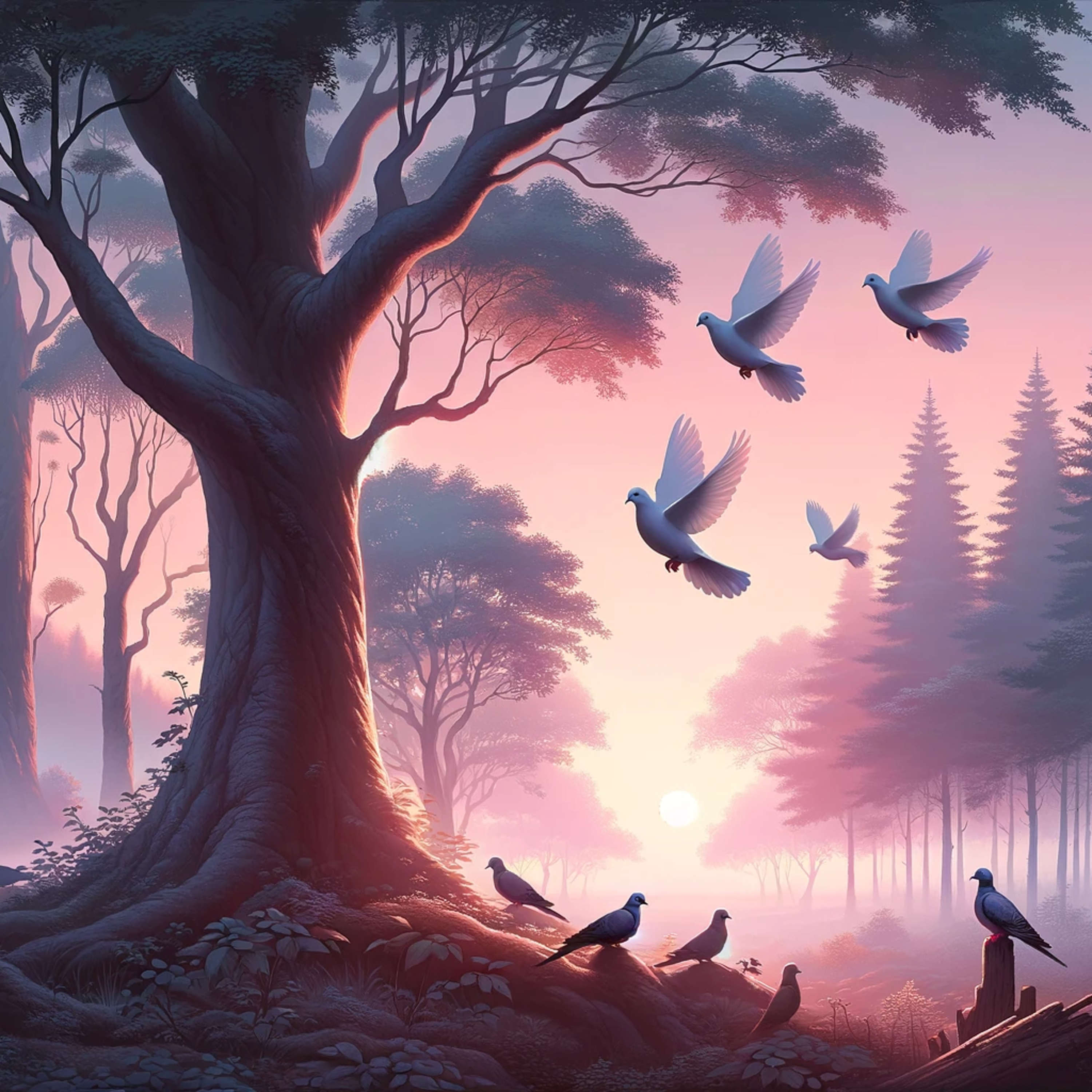 🌅 8 Hour Harmonious Pink Noise with Enchanting Sunset Birds episode artwork