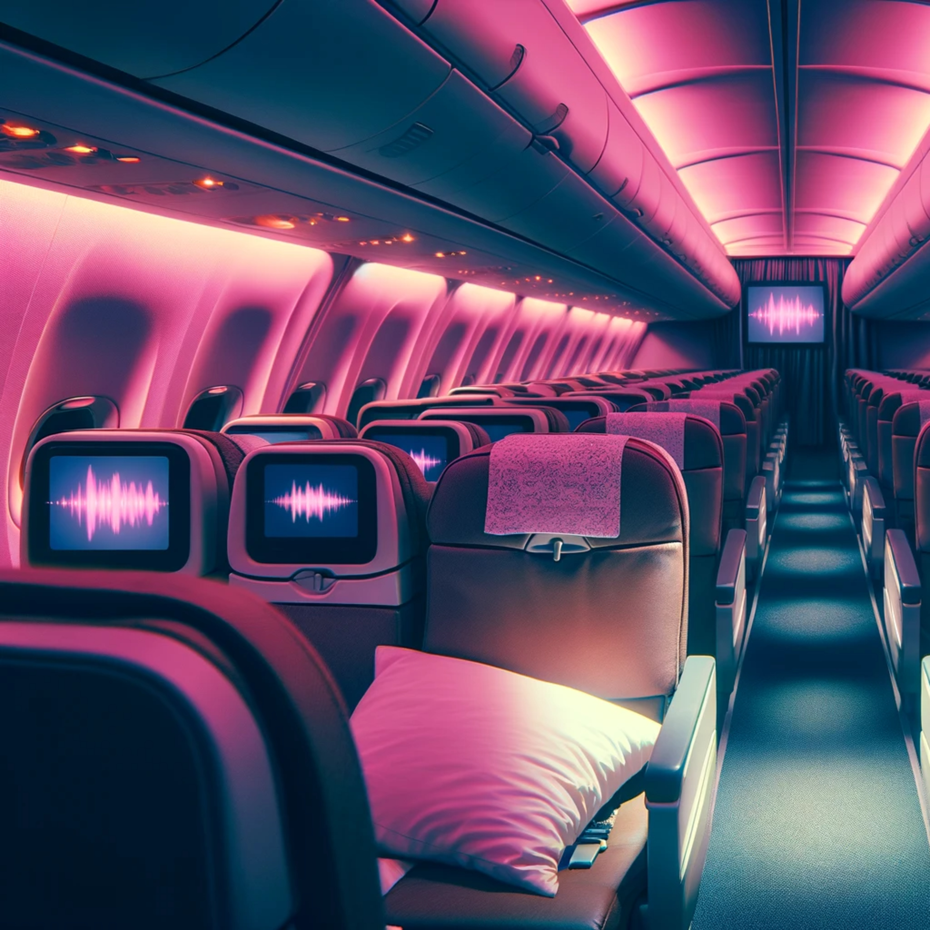 ✈️ 8 Hour Calming Pink Noise in a Soothing Airplane Cabin episode artwork