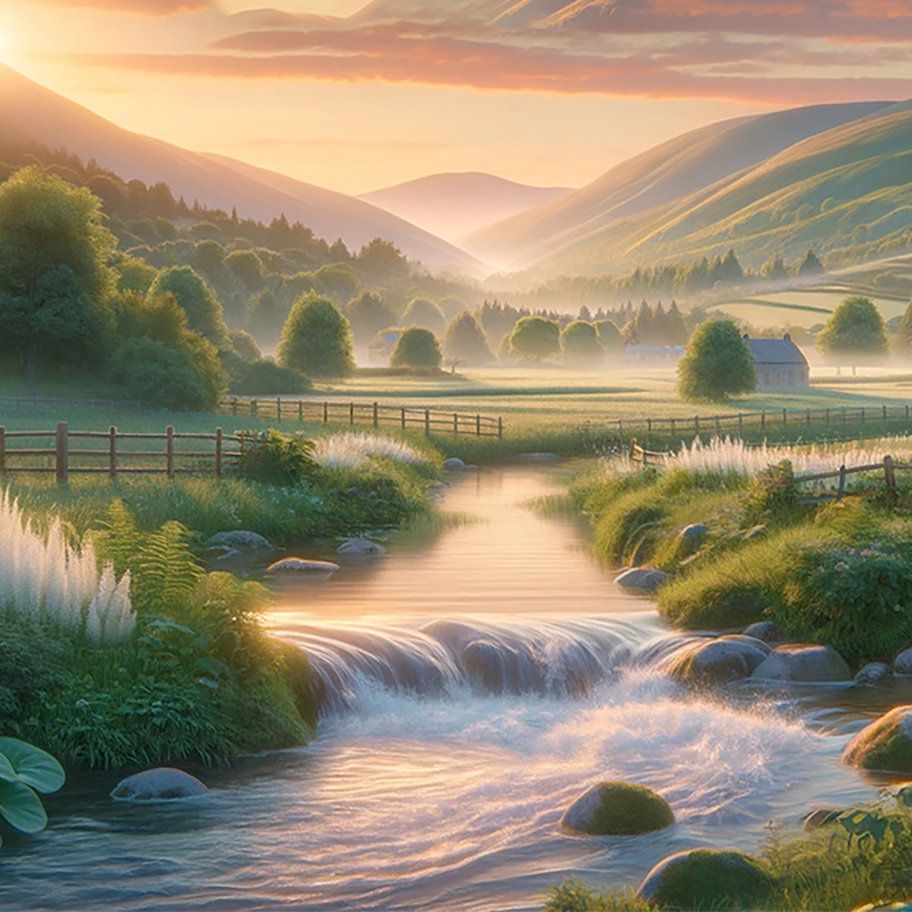 1 Hour of White Noise & Gentle Countryside Ambiance for Deep Sleep, Focus & Relaxation
