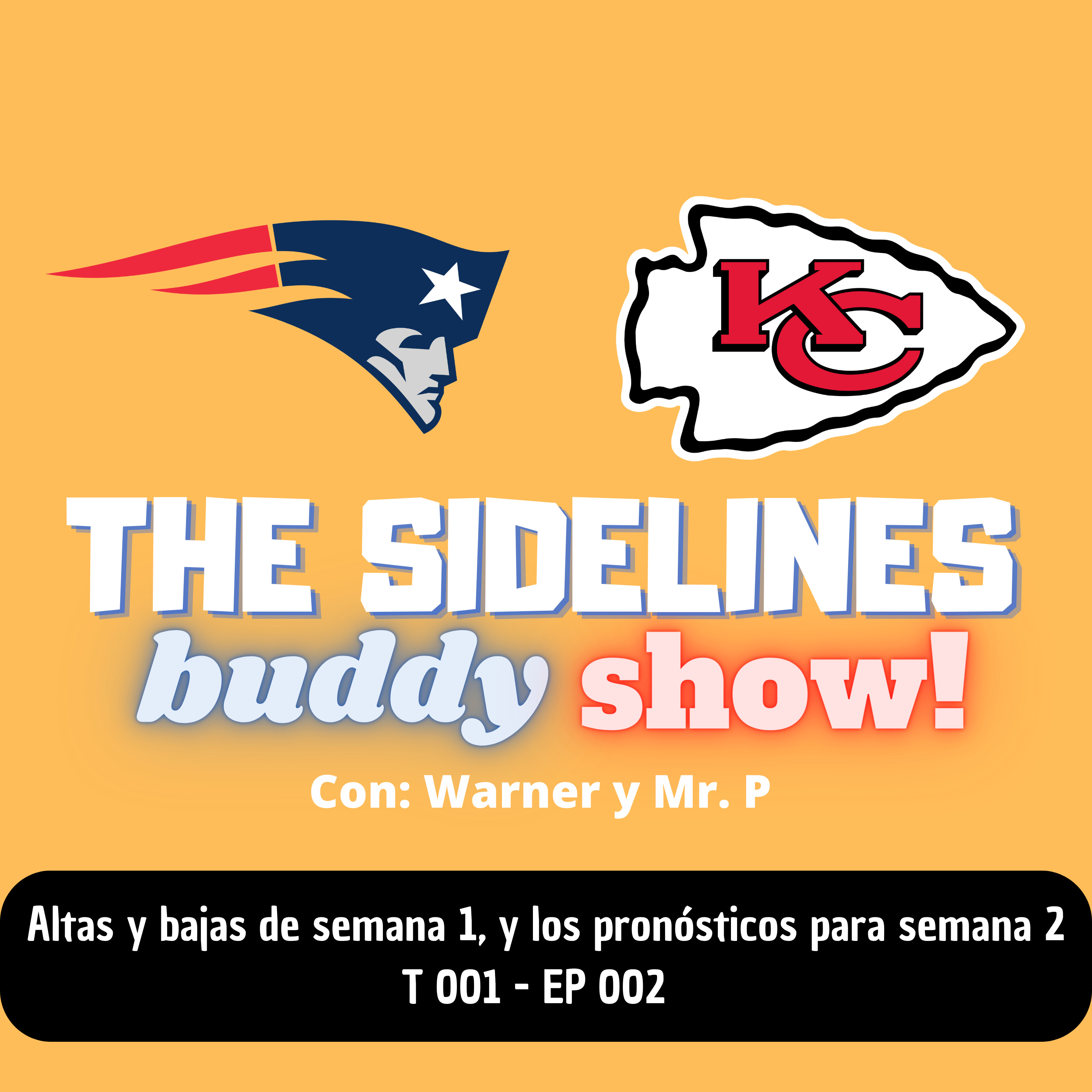 The sidelines buddies show 002 - Altas y bajas de semana 1, y pronósticos para semana 2 de la temporada 2023 episode artwork