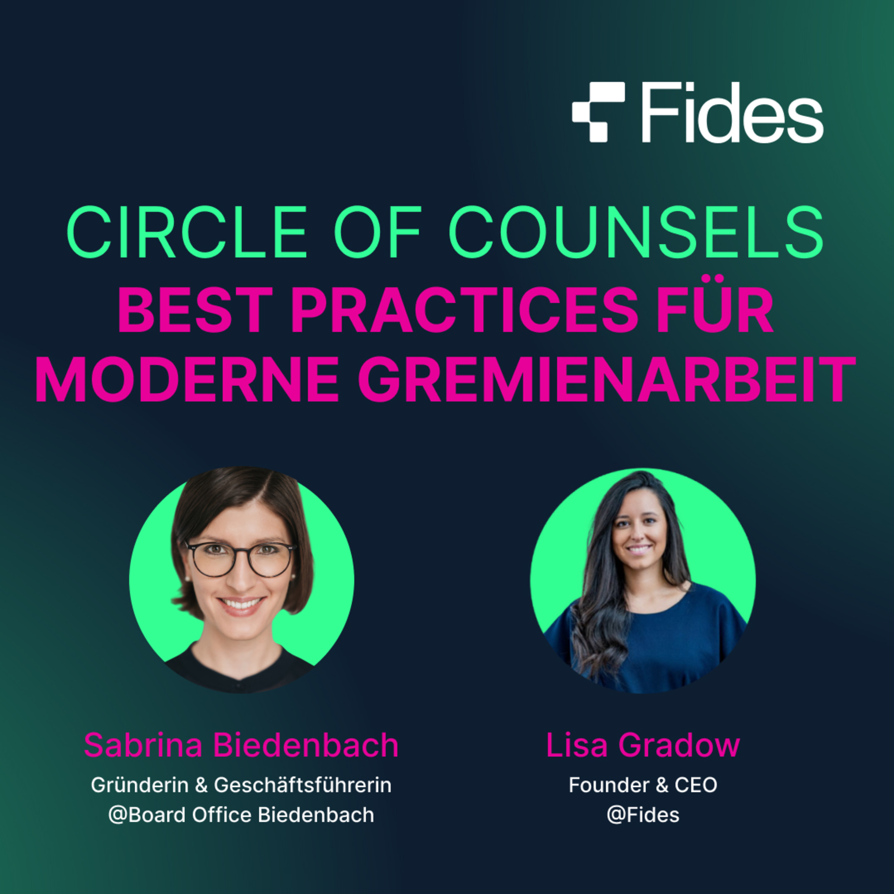 10 | Sabrina Biedenbach (Board Office Biedenbach) über moderne Gremienarbeit - Circle of Counsels Frankfurt episode artwork