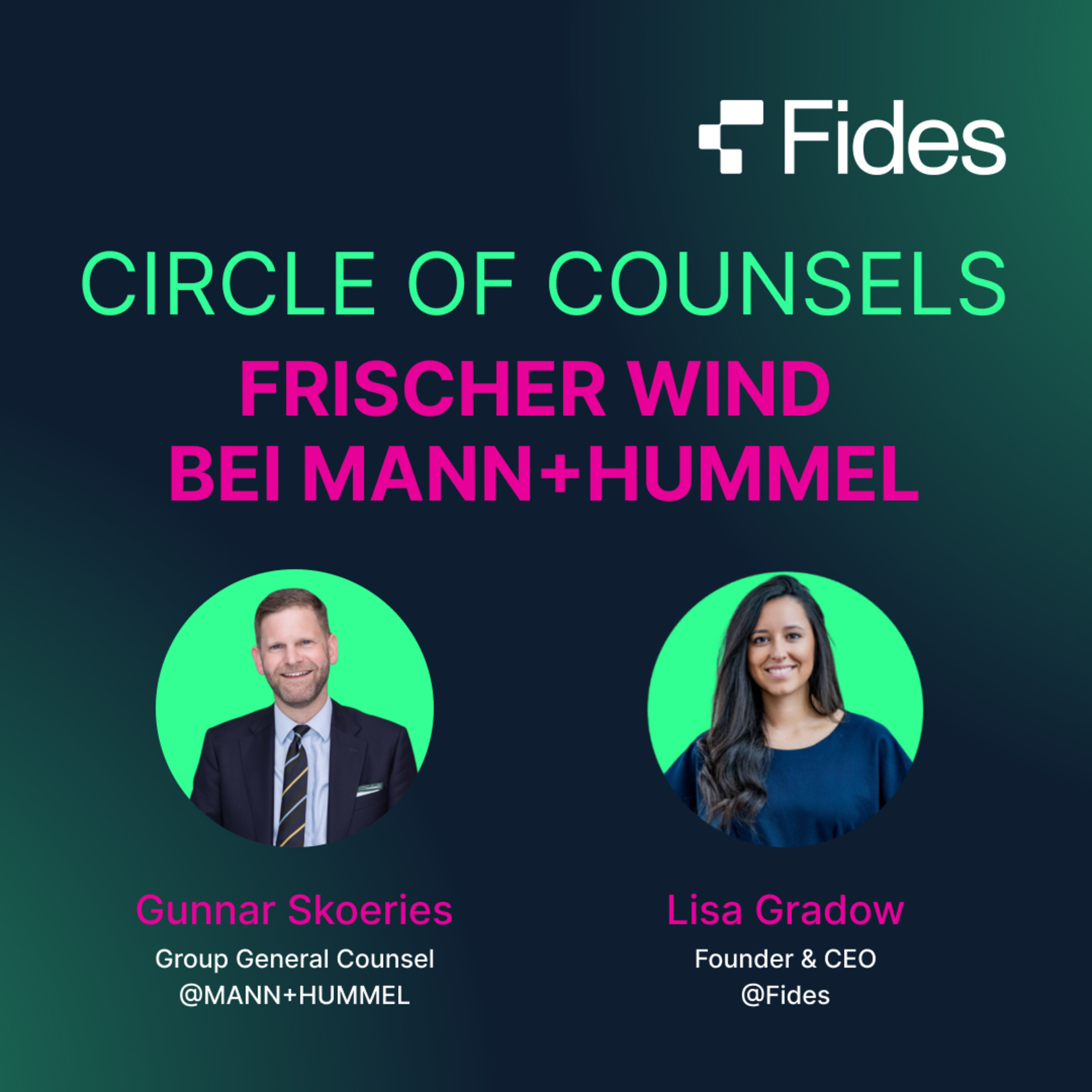 15 | Gunnar Skoeries (MANN+HUMMEL) über die Digitalisierung einer mittelständischen Rechtsabteilung - Circle of Counsels Stuttgart episode artwork