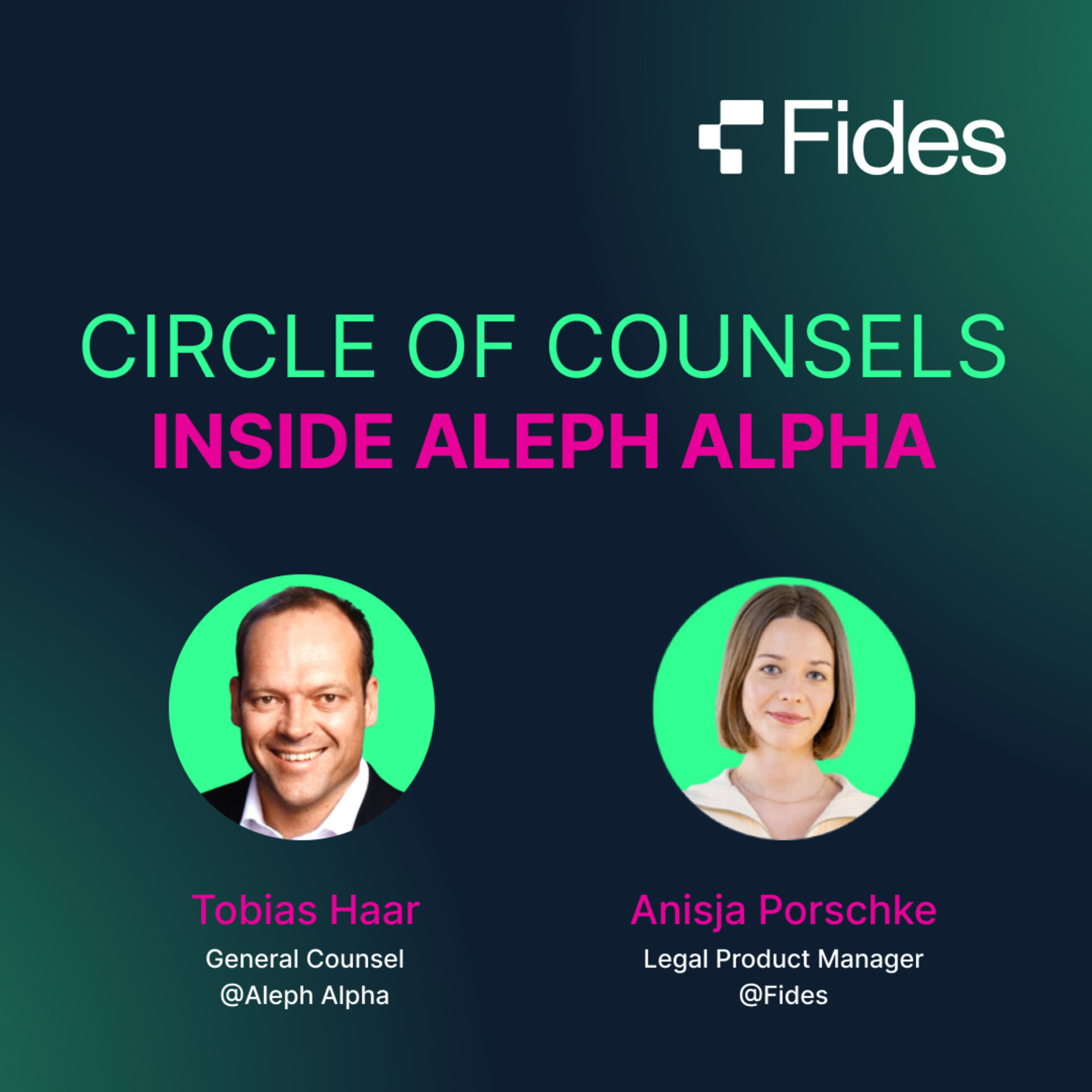16 | Tobias Haar (Aleph Alpha) über Foundation Models, AI Act & was Rechtsabteilungen jetzt wissen sollten - Circle of Counsels Frankfurt episode artwork