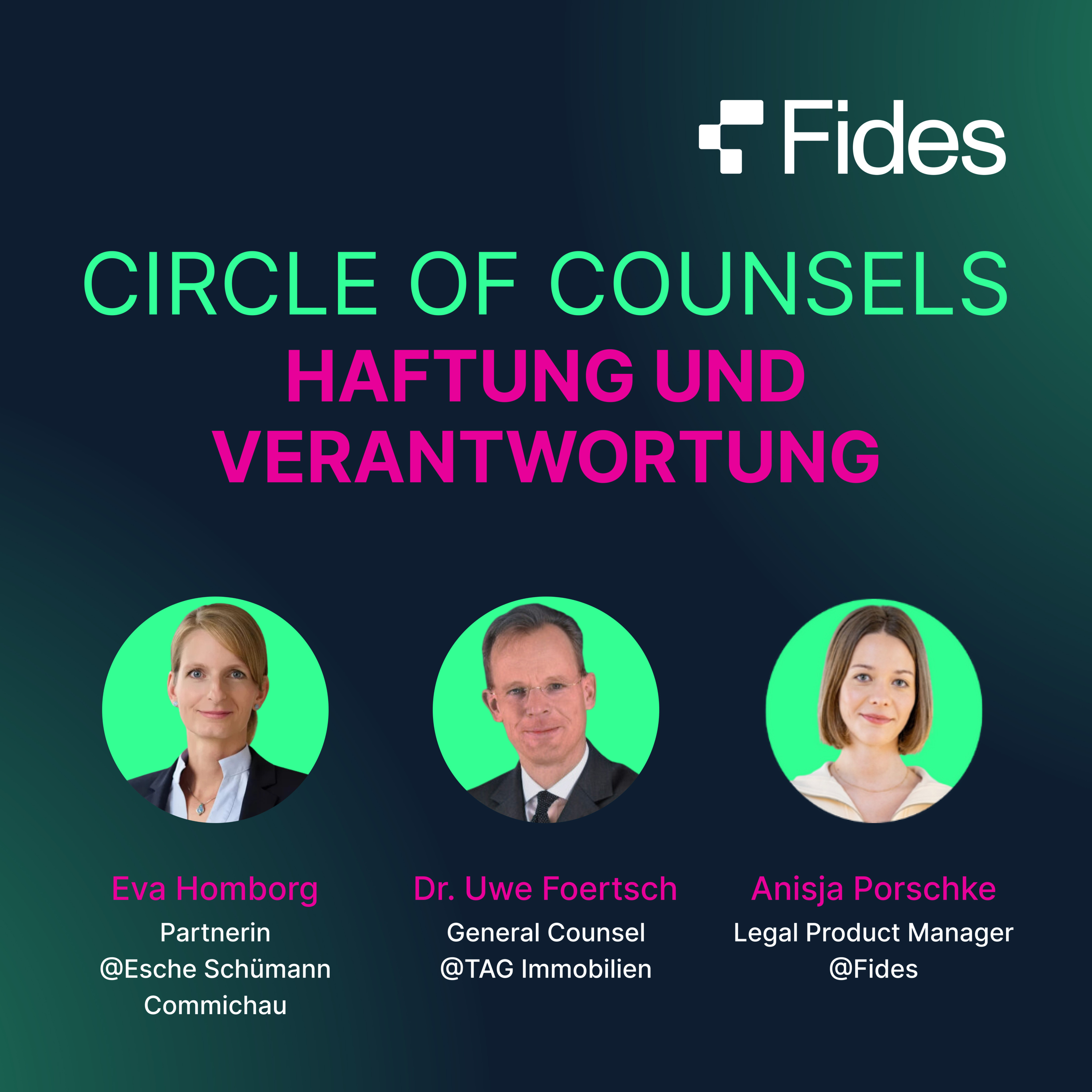 17 | Mit Eva Homborg & Dr. Uwe Foertsch über Haftung und Verantwortung - Circle of Counsels Hamburg episode artwork