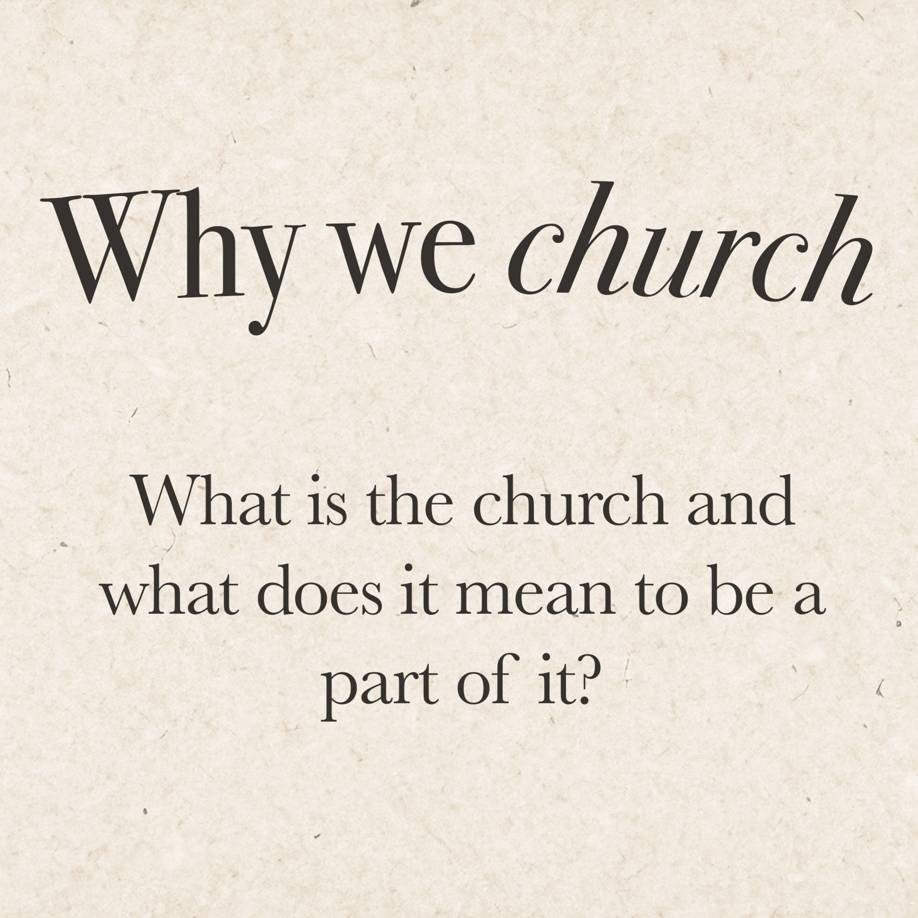 Why we church: Why We Church - Carl Robinson episode artwork
