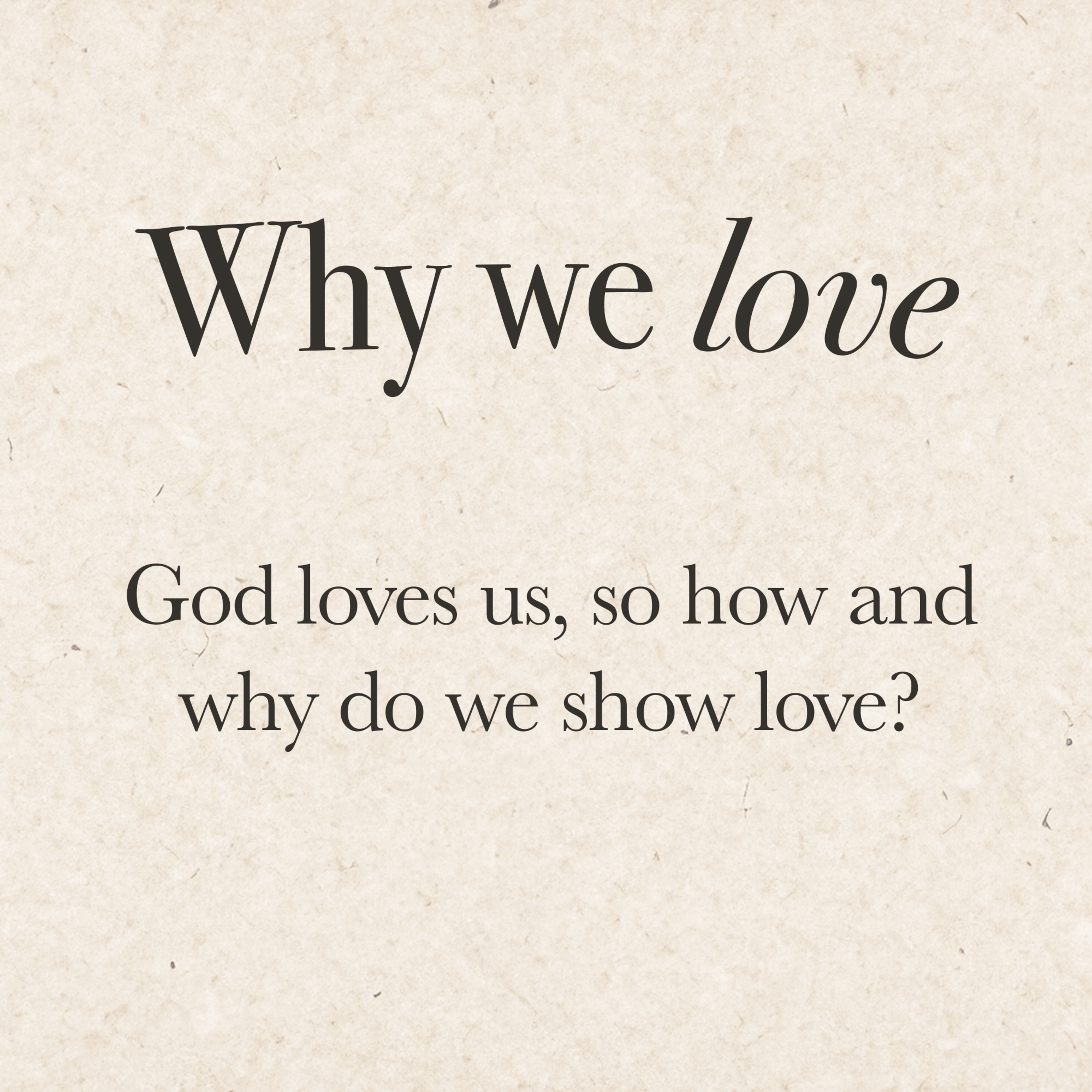 Why we church: Why we love - Sarah Robinson episode artwork