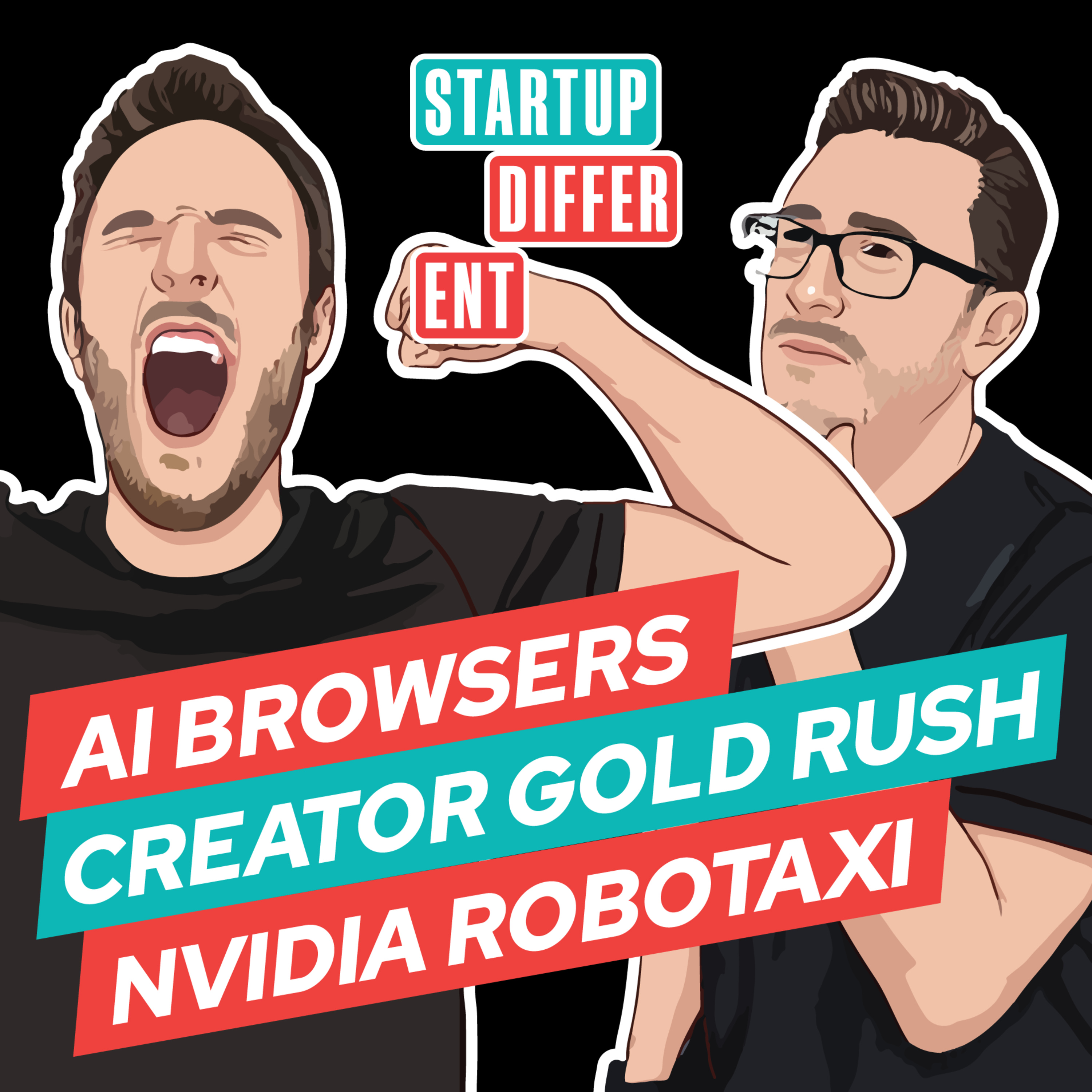 Dave's Hot Takes: AI Browsers, Creator Gold Rush, NVidia Robotaxi episode artwork