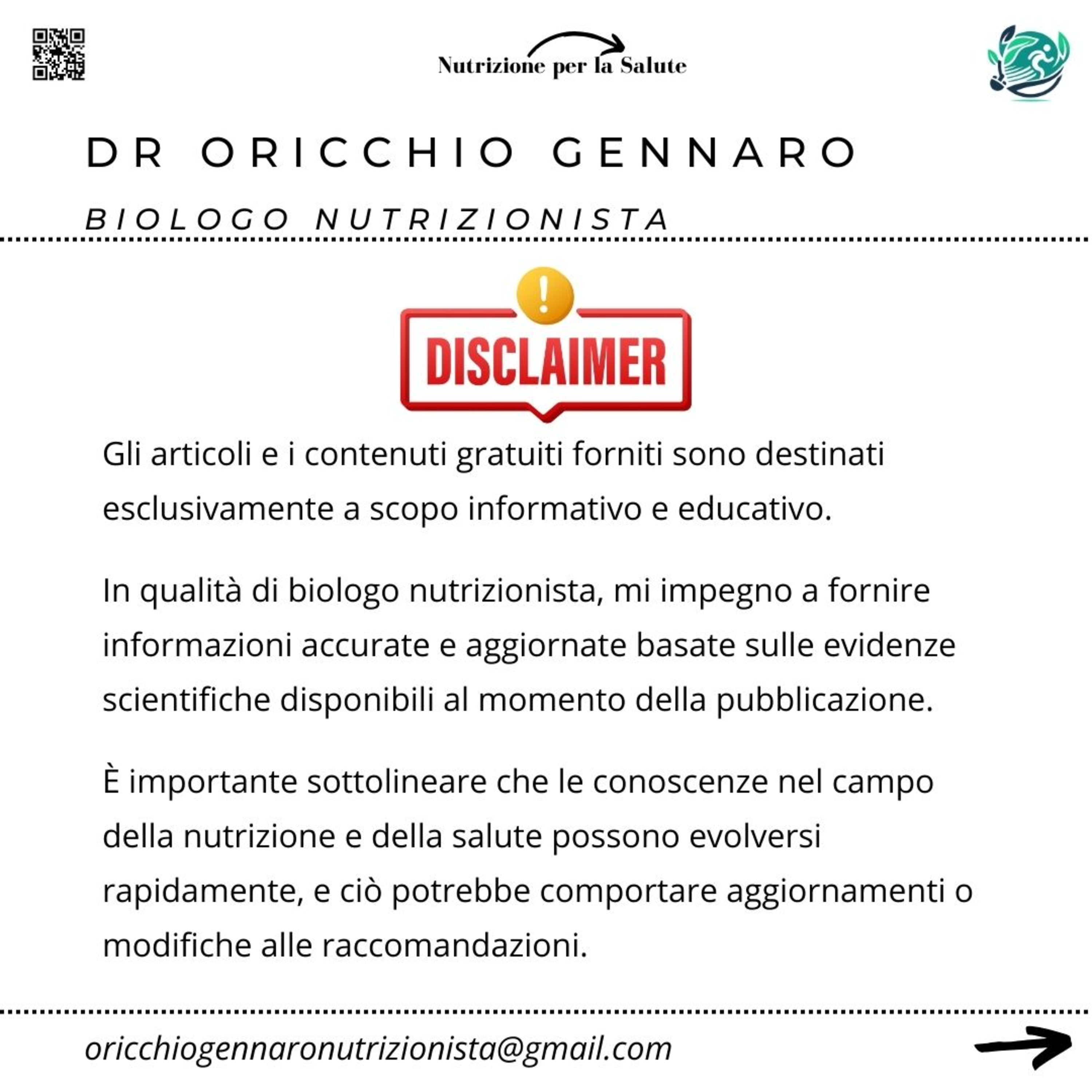NUTRIZIONISTA DR ORICCHIO GENNARO