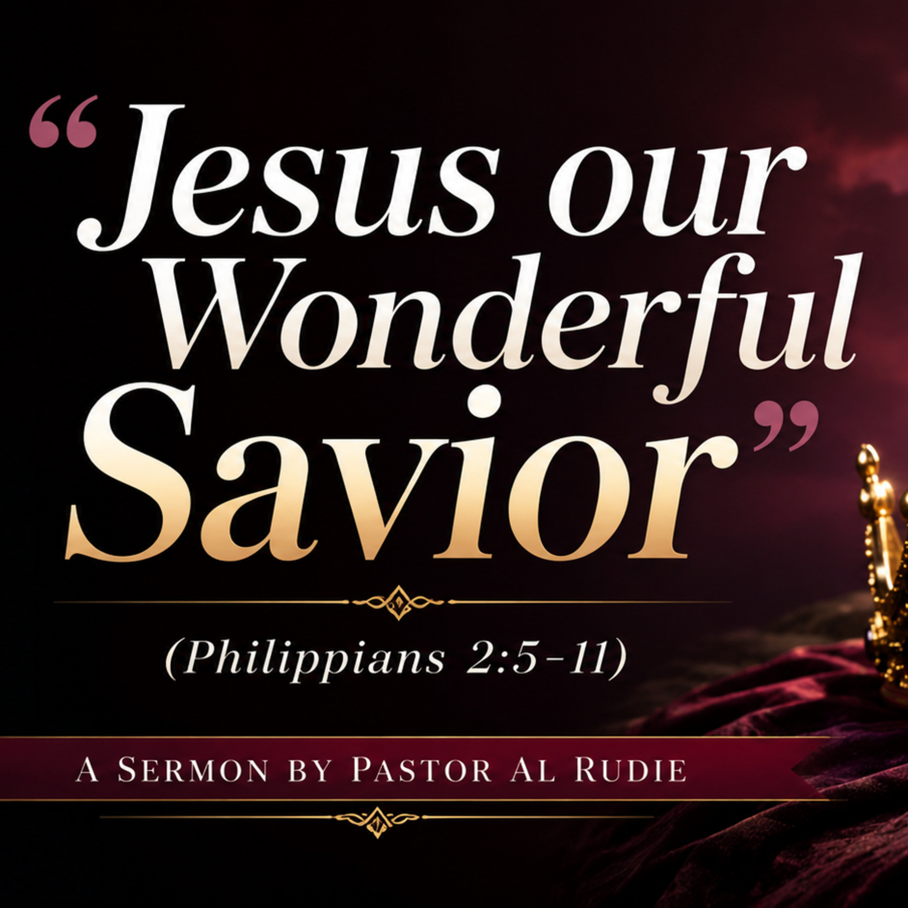 Jesus our Wonderful Savior - Philippians 2:5-11 episode artwork