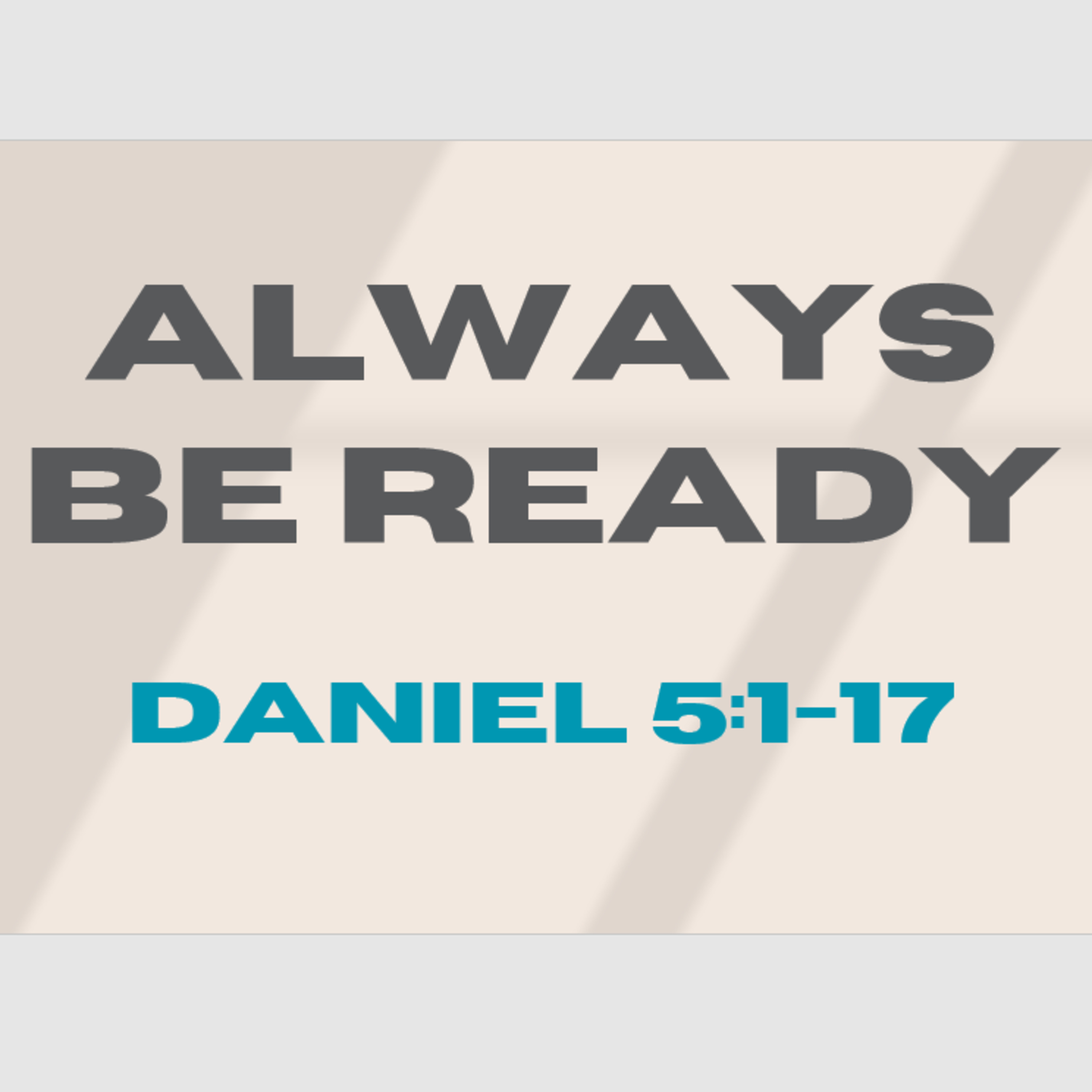 Always Be Ready episode artwork