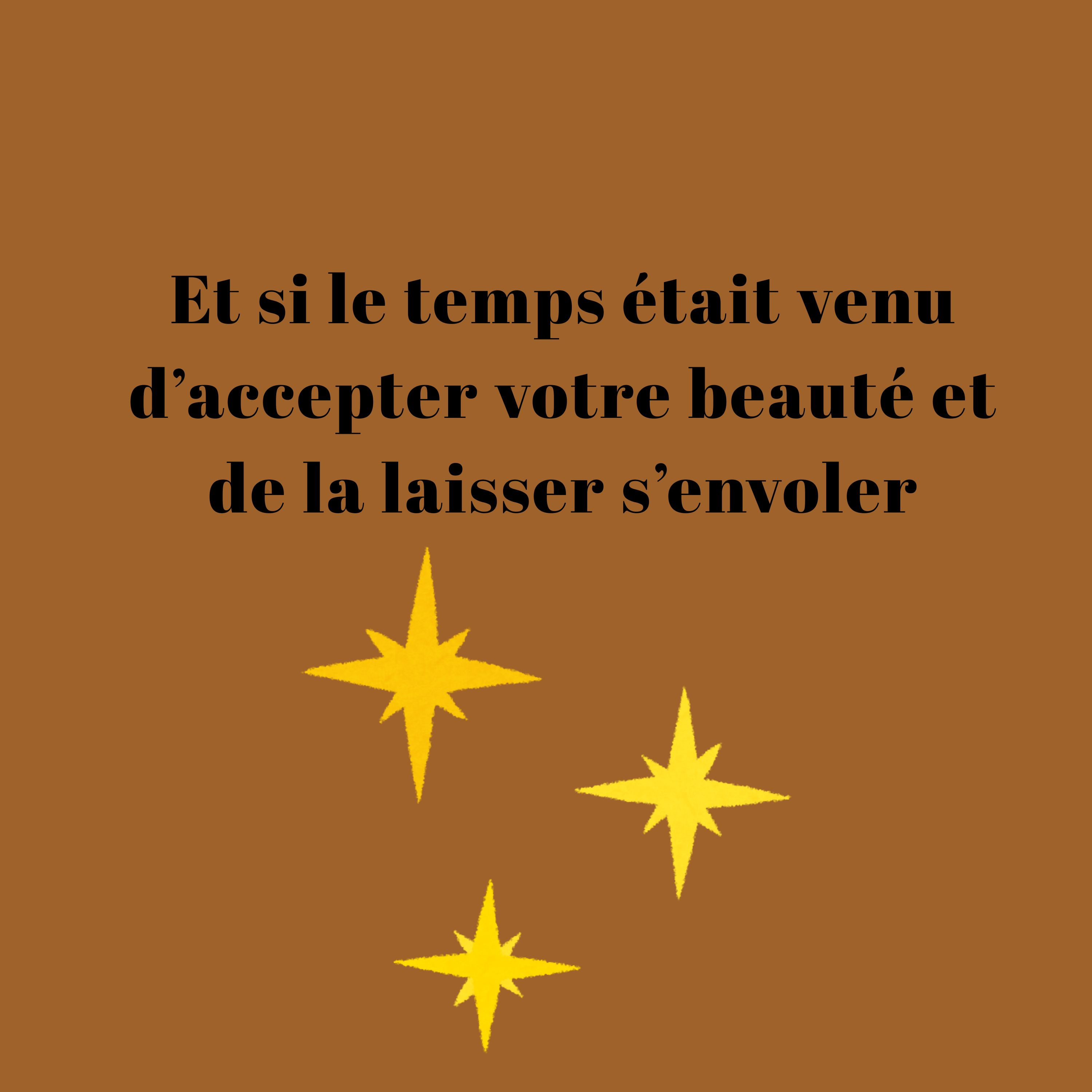 Et si le temps était venu d’accepter votre beauté et de la laisser s’envoler episode artwork