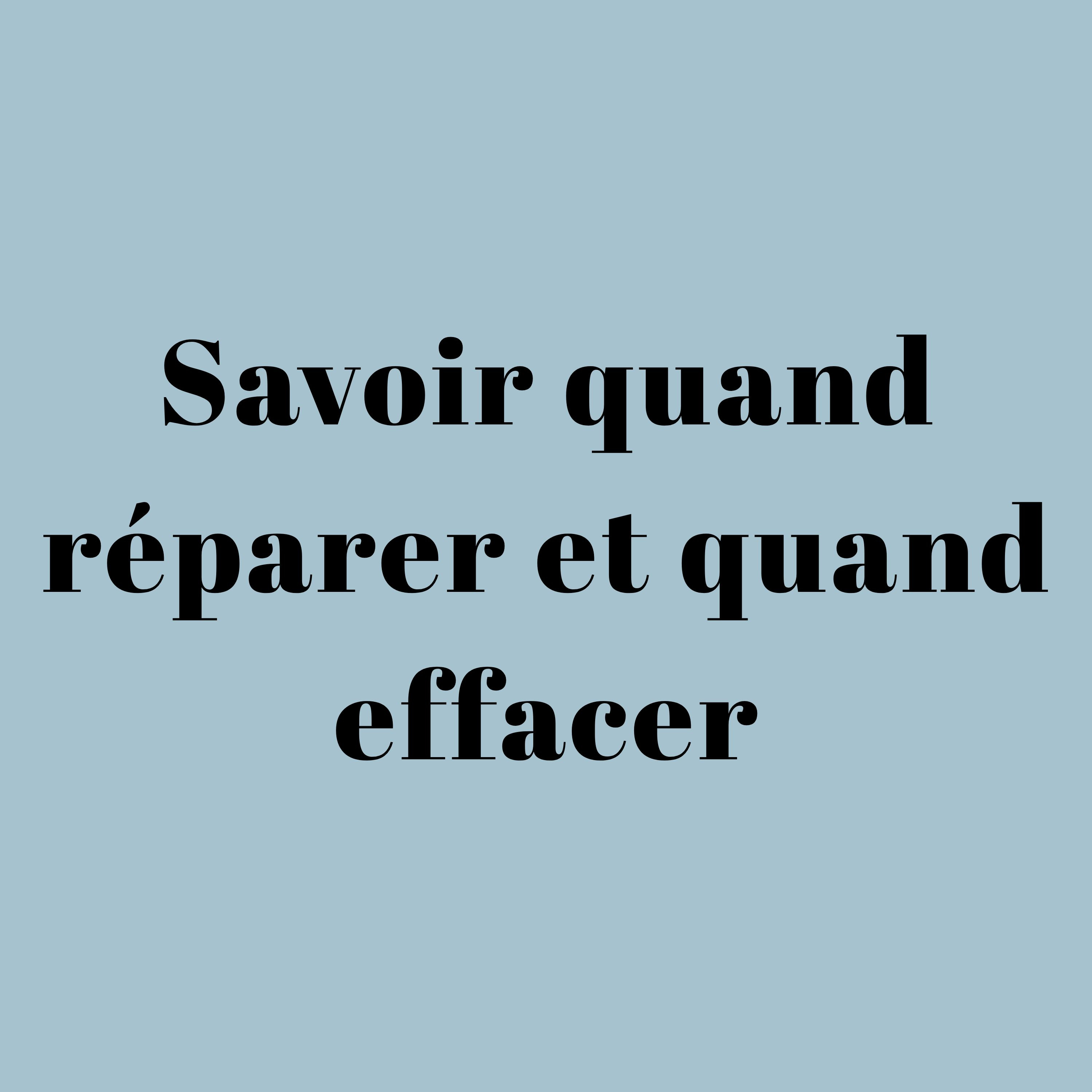 Savoir quand réparer et quand effacer episode artwork