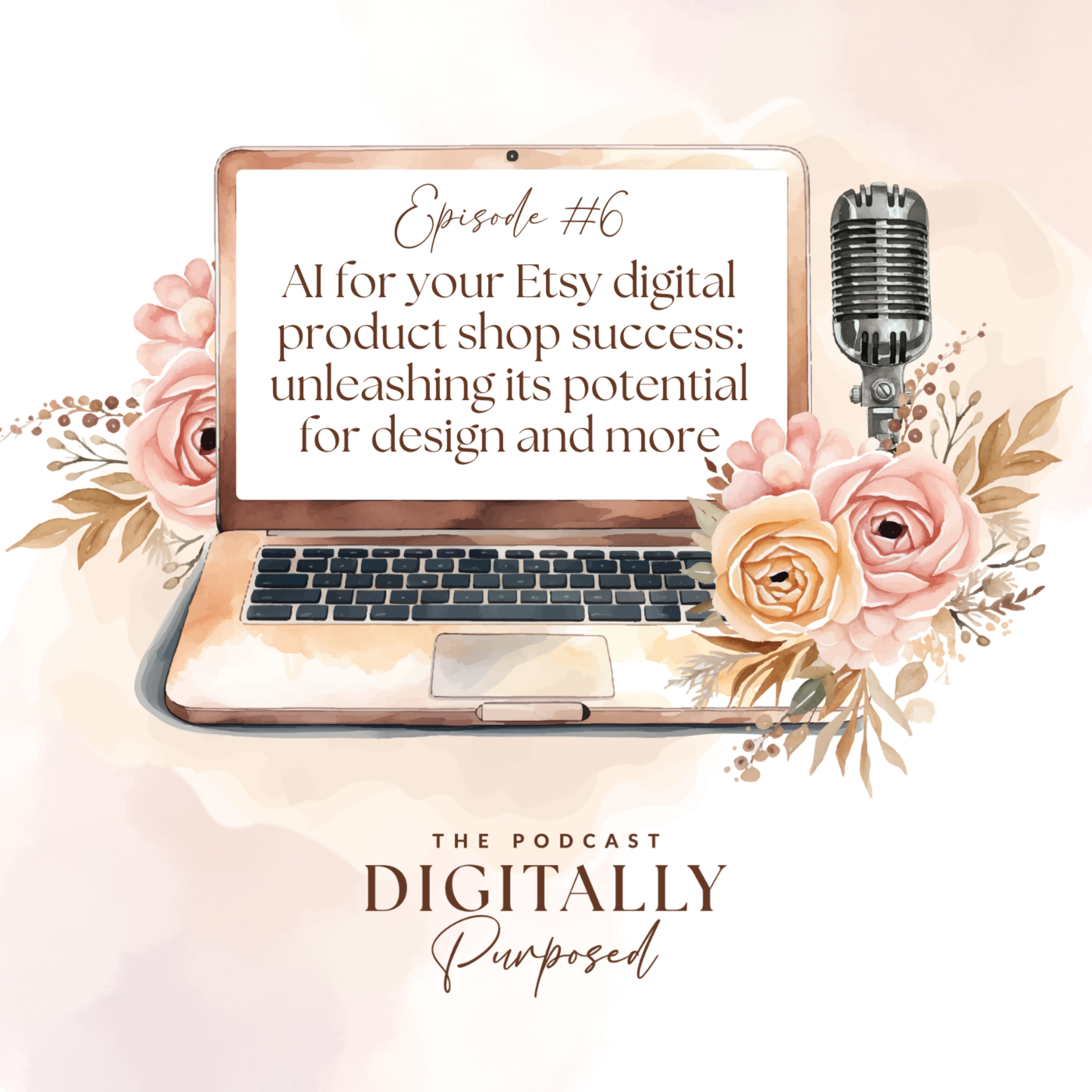 6: AI for your Etsy digital product shop success: unleashing its potential for design and more episode artwork