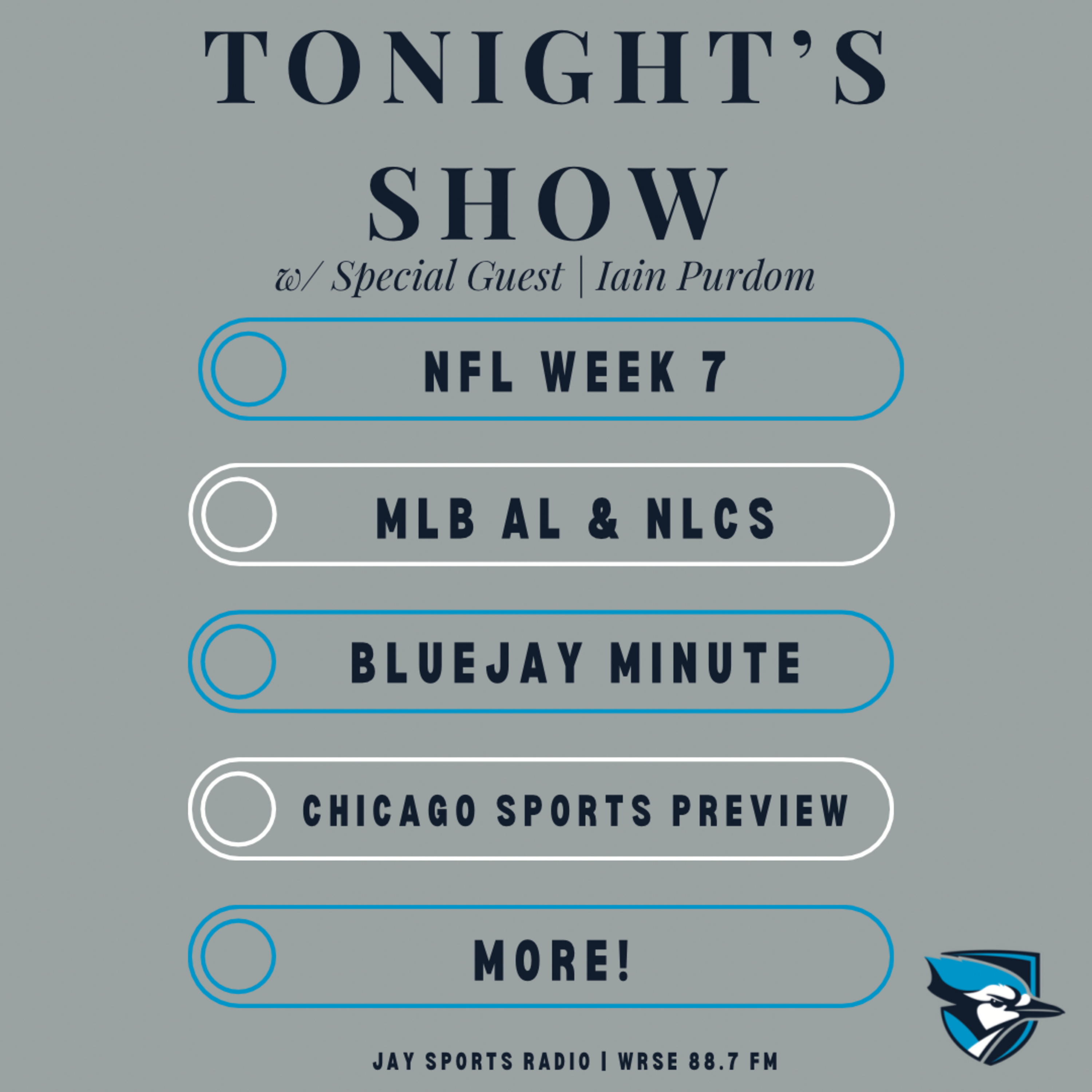Episode 4:MLB Playoffs, Bulls/Blackhawks, Bluejay Minute episode 1, NFL Tier List episode artwork