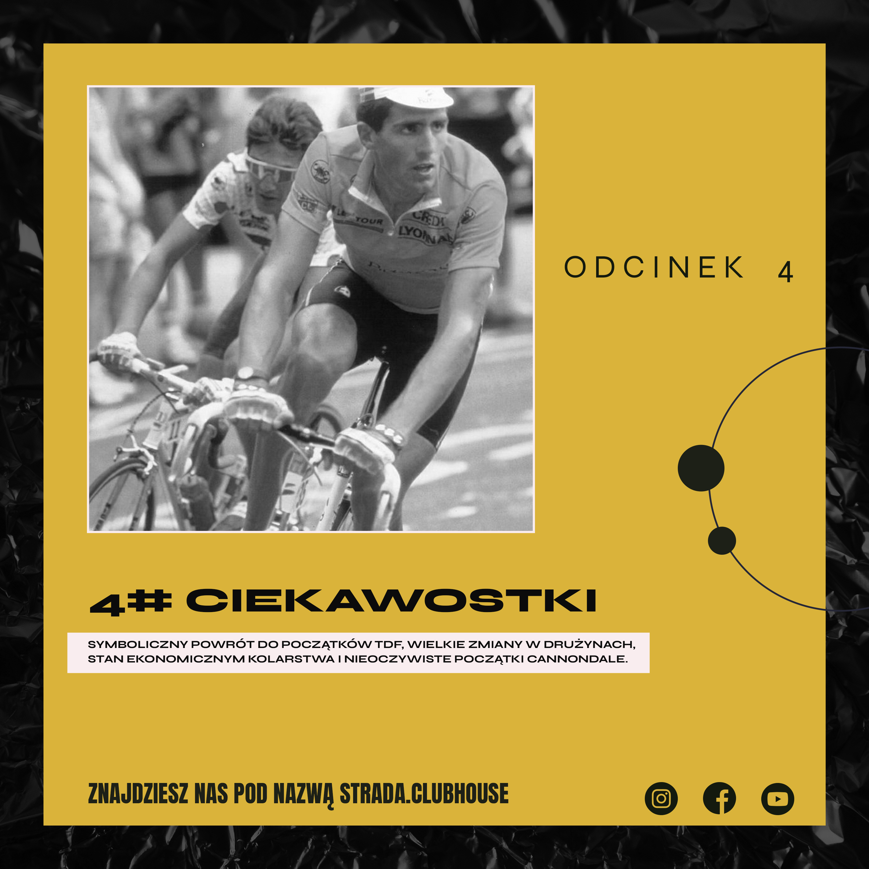 #4 Symboliczny powrót do początków TdF, wielkie zmiany w drużynach, stan ekonomicznym kolarstwa i nieoczywiste początki Cannondale.