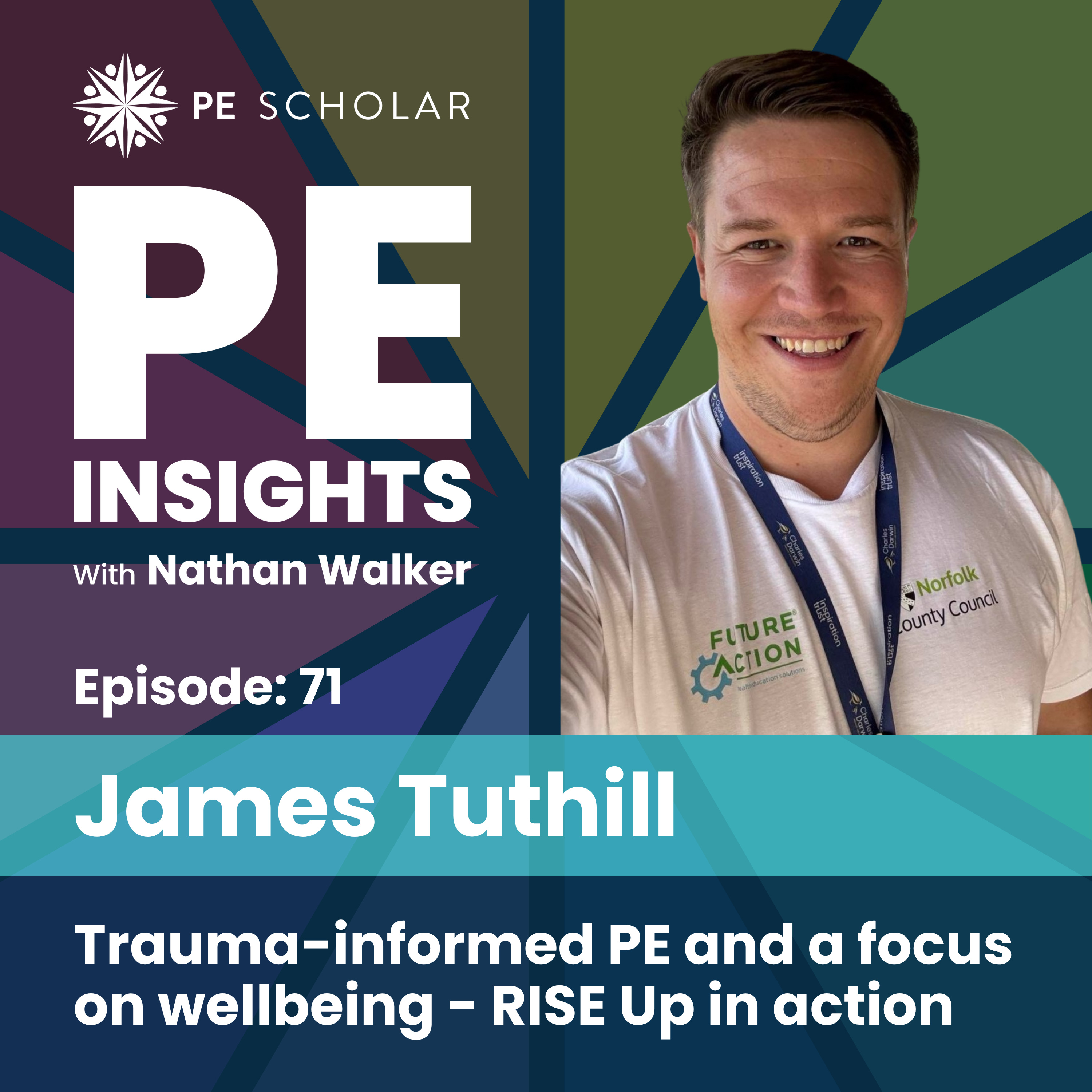 Episode 71 - James Tuthill - Trauma Informed Physical Education and a focus on Wellbeing - RISE UP in action. episode artwork