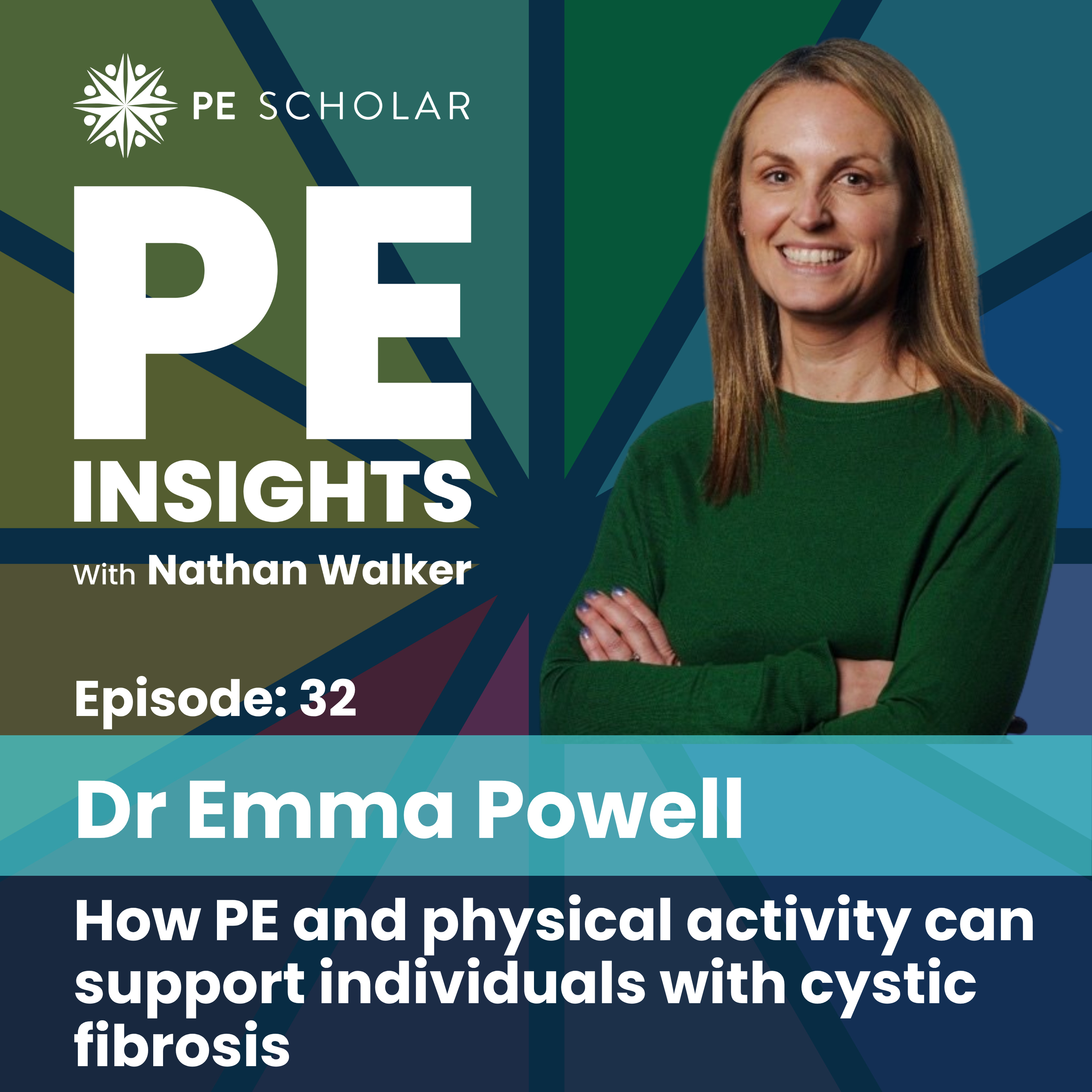 Episode 32 - Dr Emma Powell - How PE and physical activity can support individuals with cystic fibrosis episode artwork
