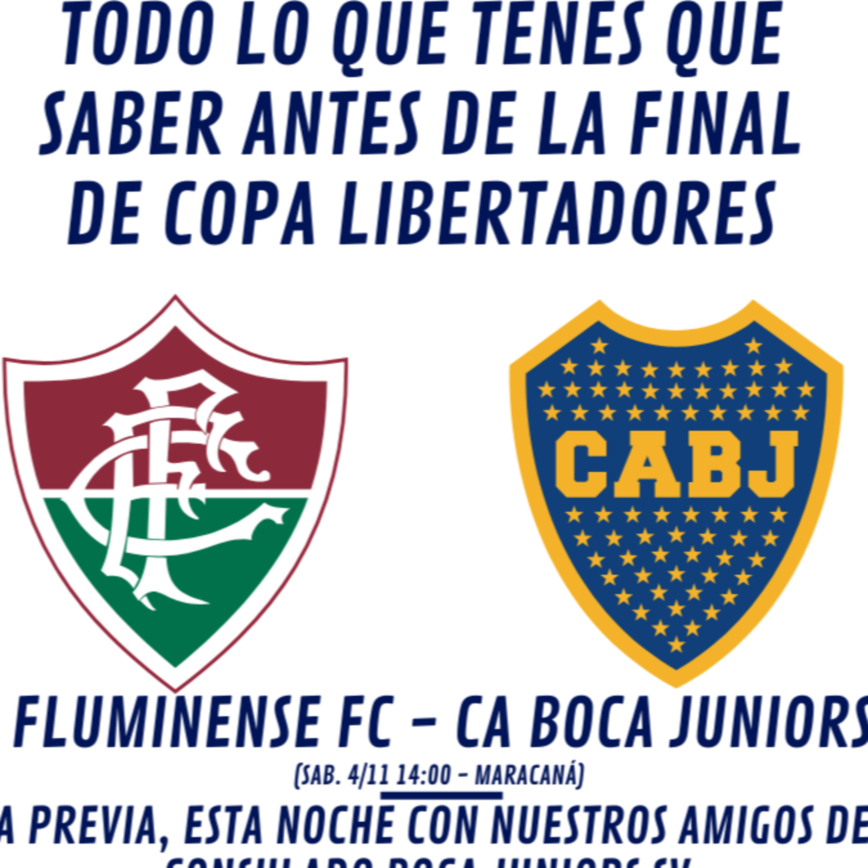 Previa Final Libertadores 2023: Fluminense - Boca Juniors episode artwork
