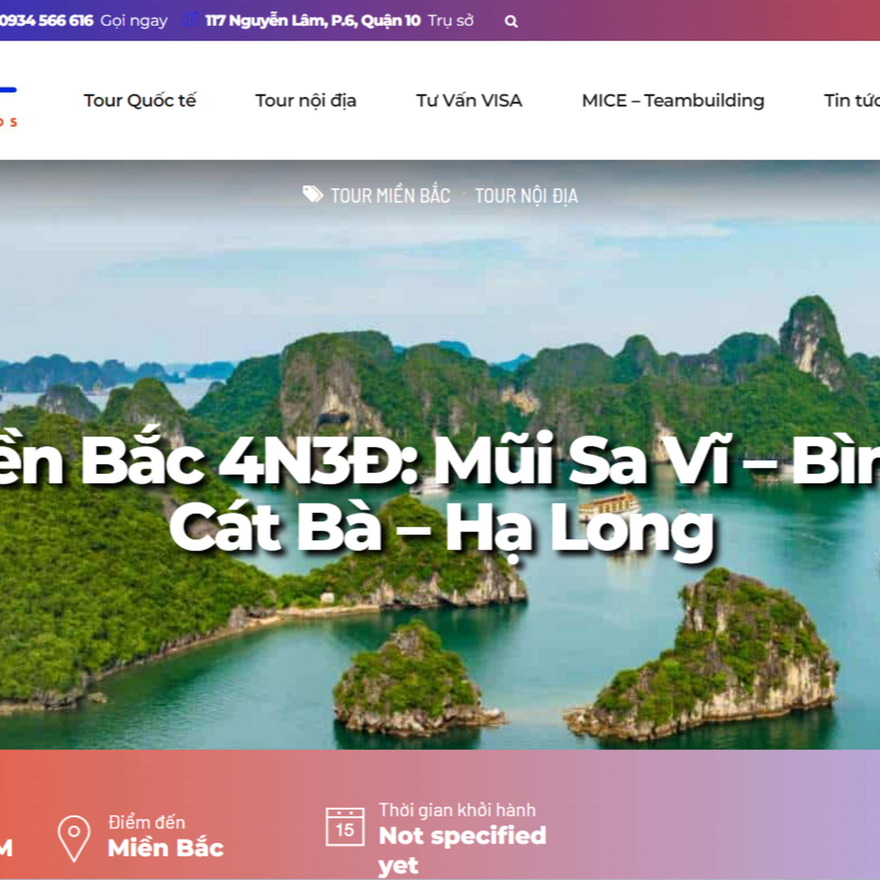 Tour Miền Bắc 4N3Đ: Mũi Sa Vĩ – Bình Liêu – Cát Bà – Hạ Long 