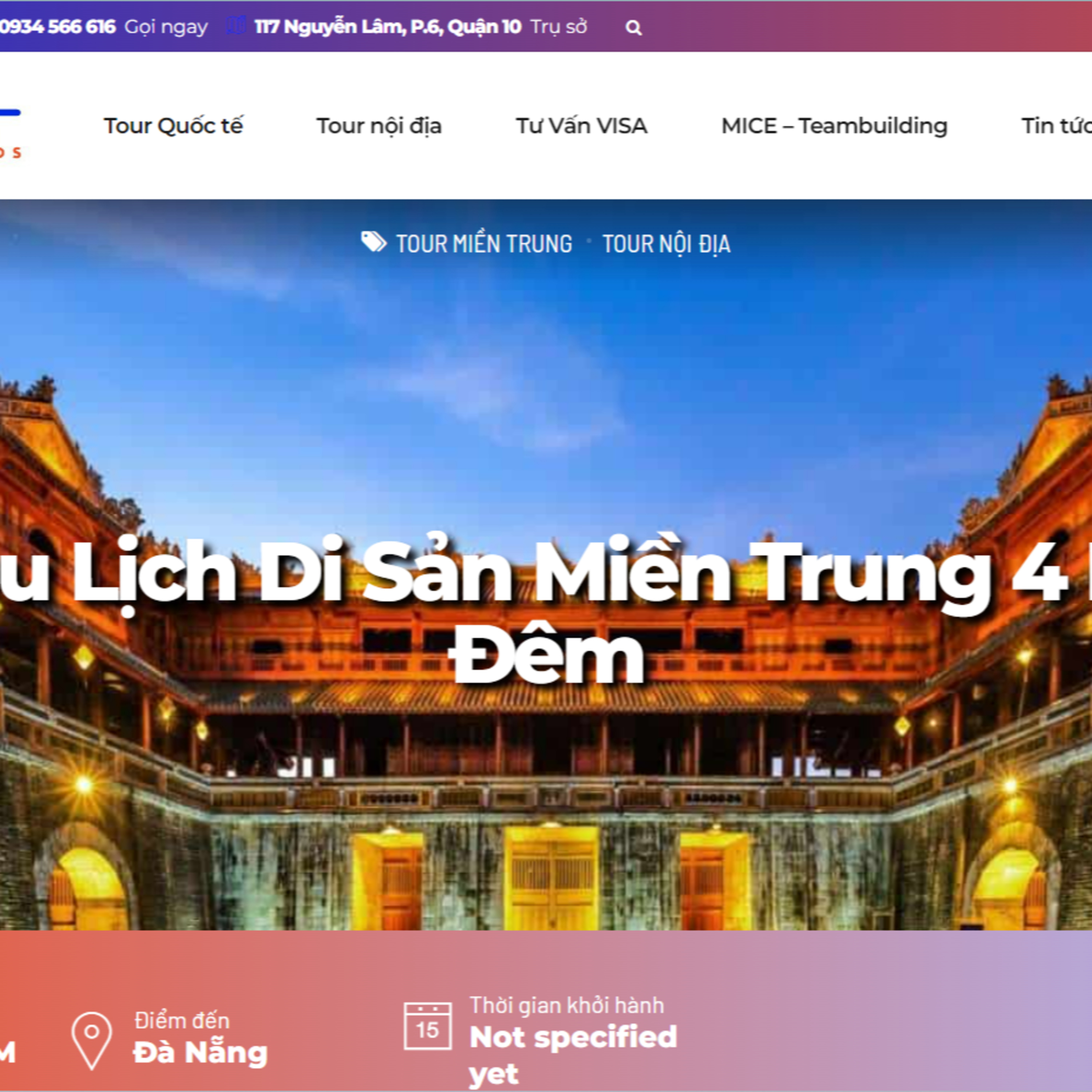 Tour Du Lịch Di Sản Miền Trung 4 Ngày 3 Đêm 