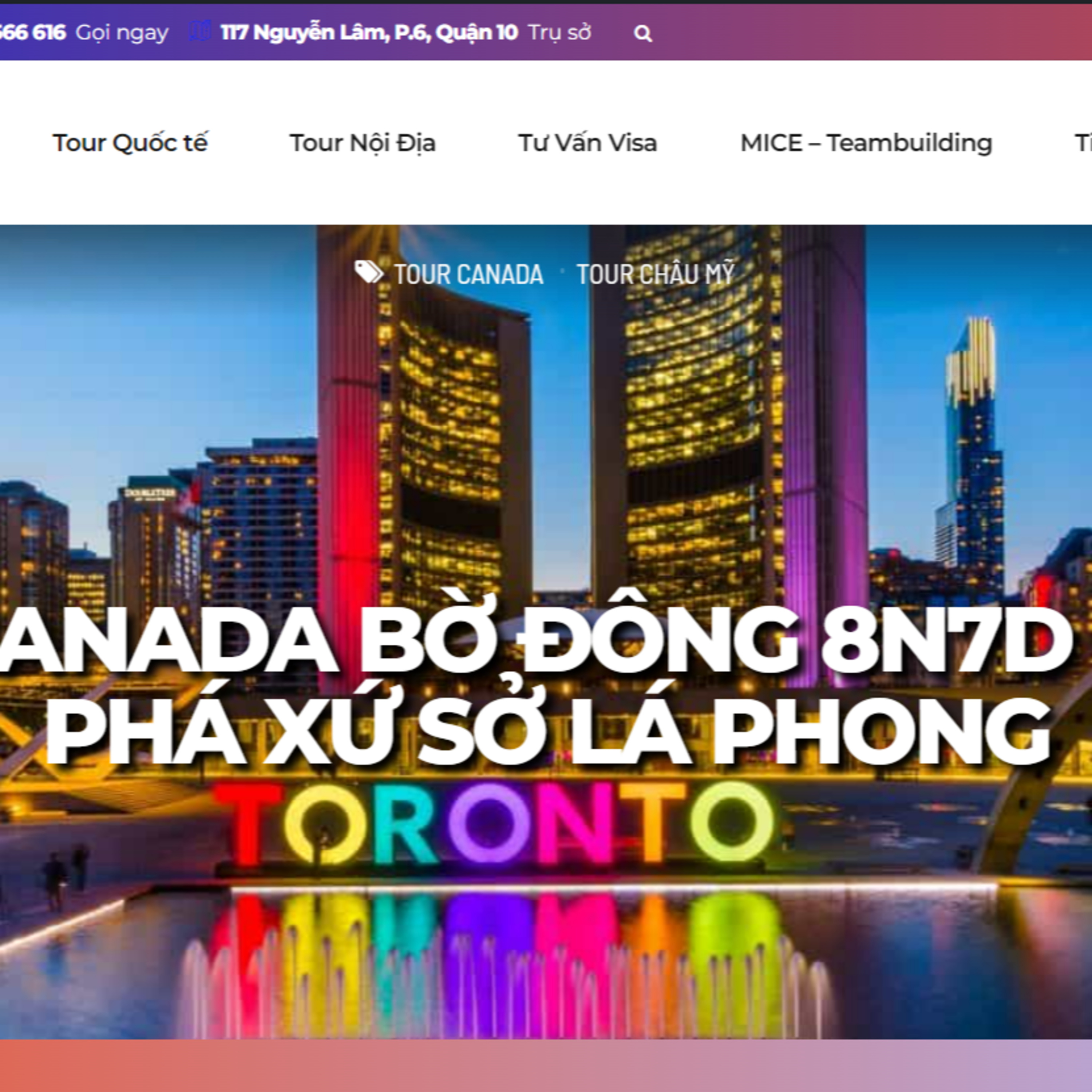 Tour Canada Bờ Đông | Tặng vé du thuyền xứ Vạn Đảo & Niagara