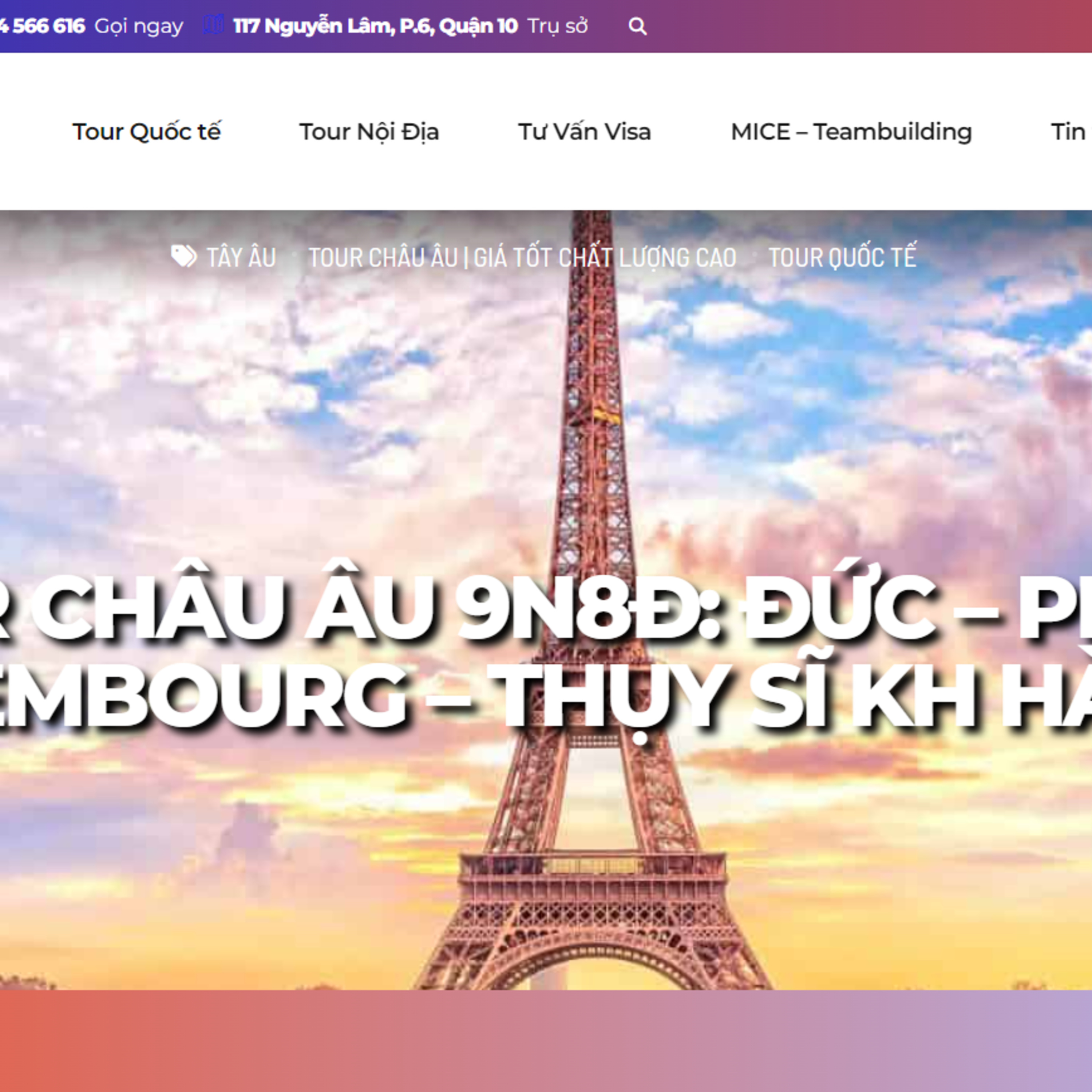 Tour Châu Âu Hà Nội 9N8Đ | Đức - Pháp - Luxembourg- Thụy Sĩ