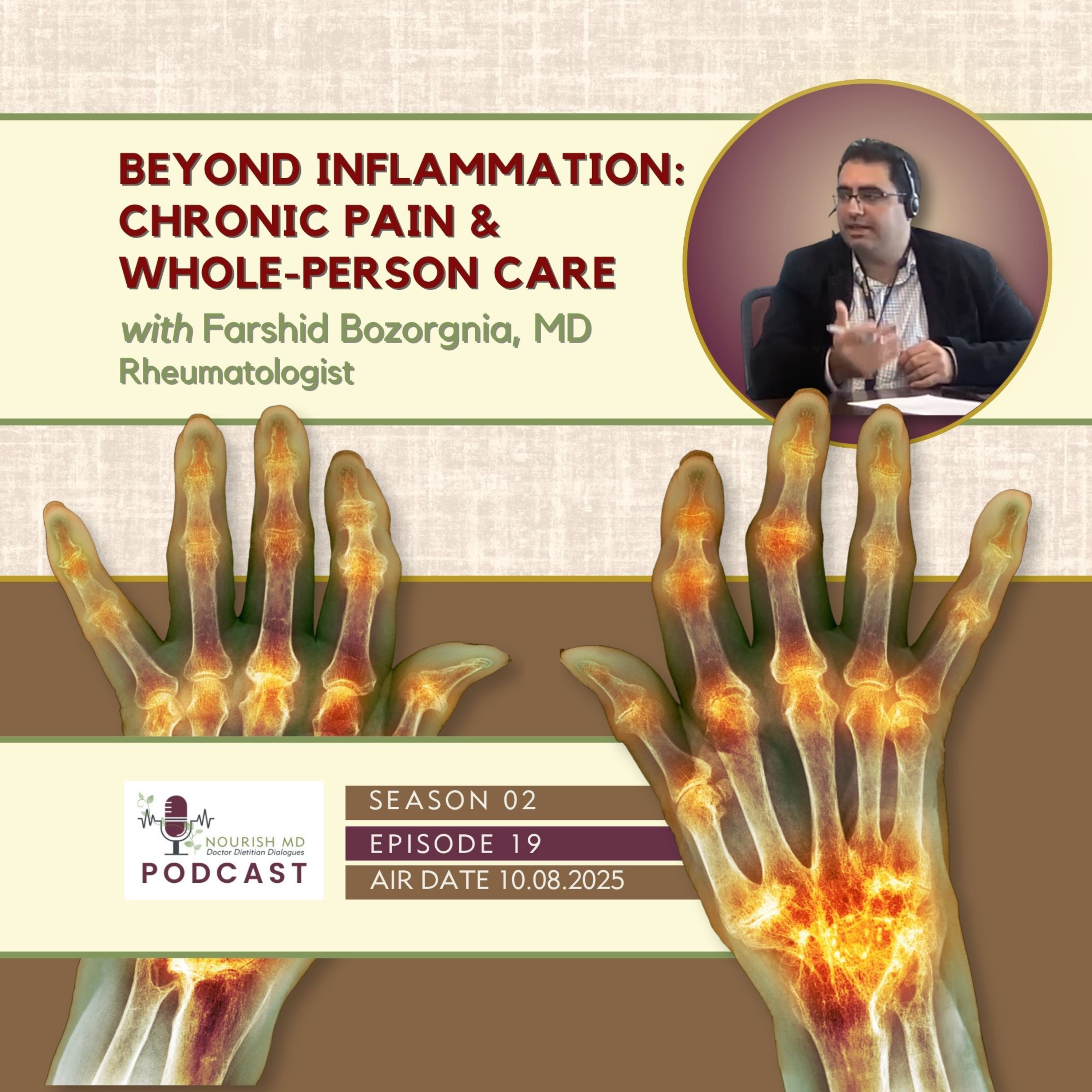 Beyond Inflammation: Chronic Pain & Whole-Person Care with Dr. Boz | S02-E19 Nourish MD Podcast episode artwork