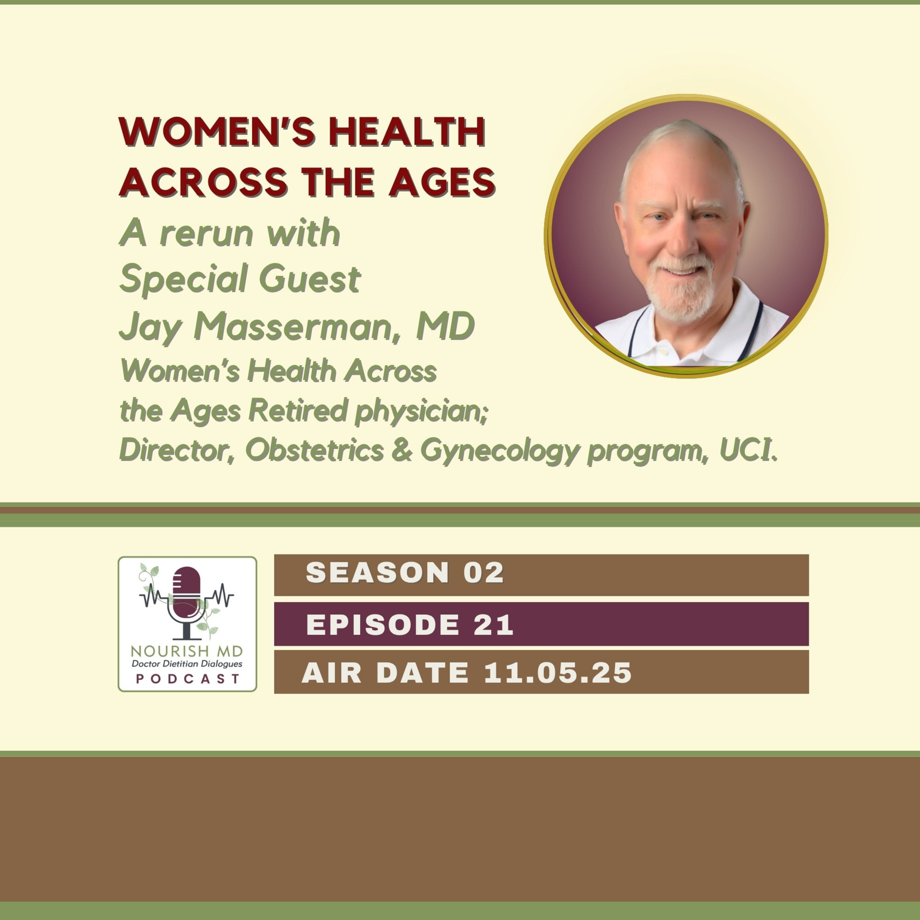 Women’s Health Across the Ages — A Rerun with Dr. Jay Masserman | Nourish MD Podcast S02-E21 episode artwork