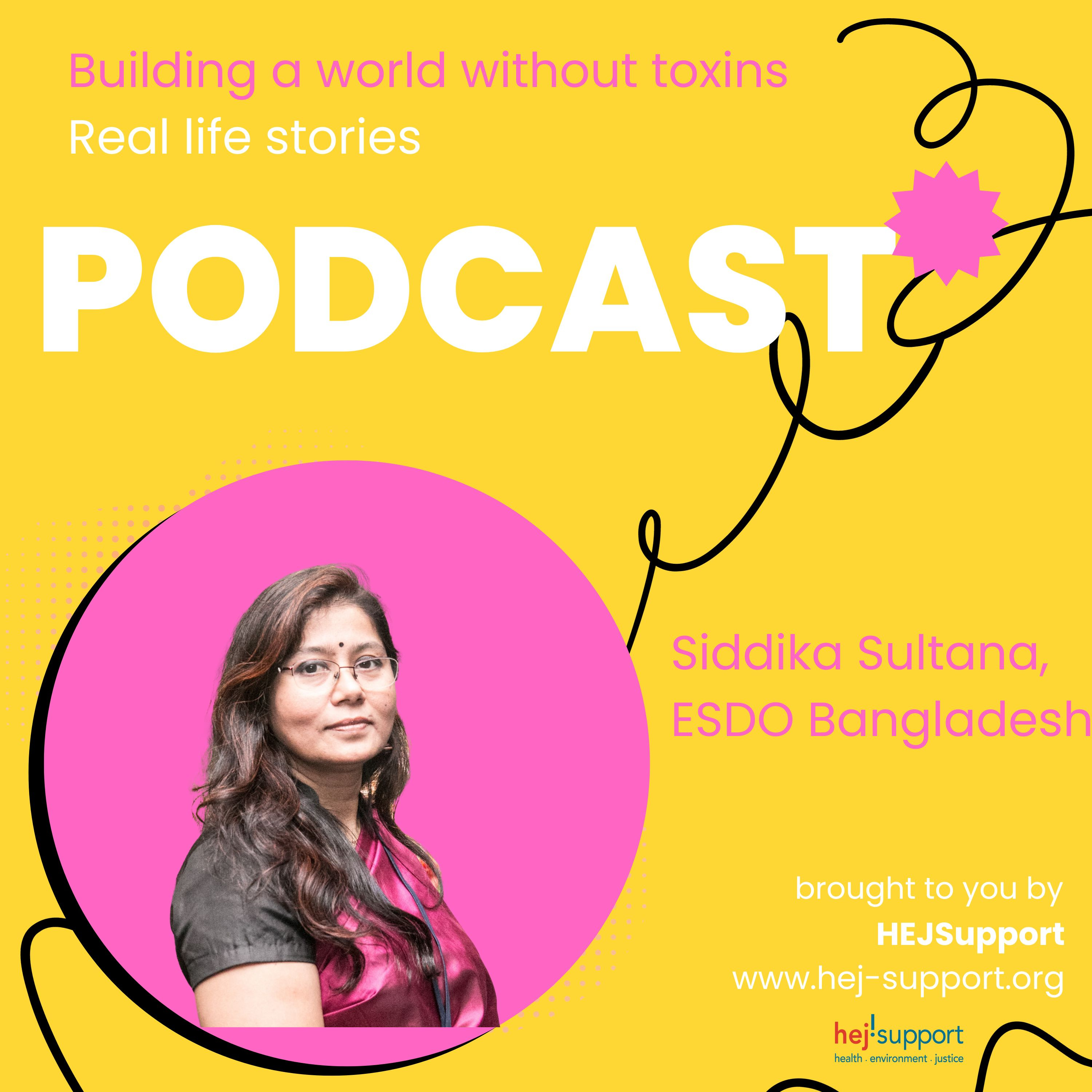 Female textile workers in Bangladesh with Siddika Sultana, ESDO Bangladesh episode artwork