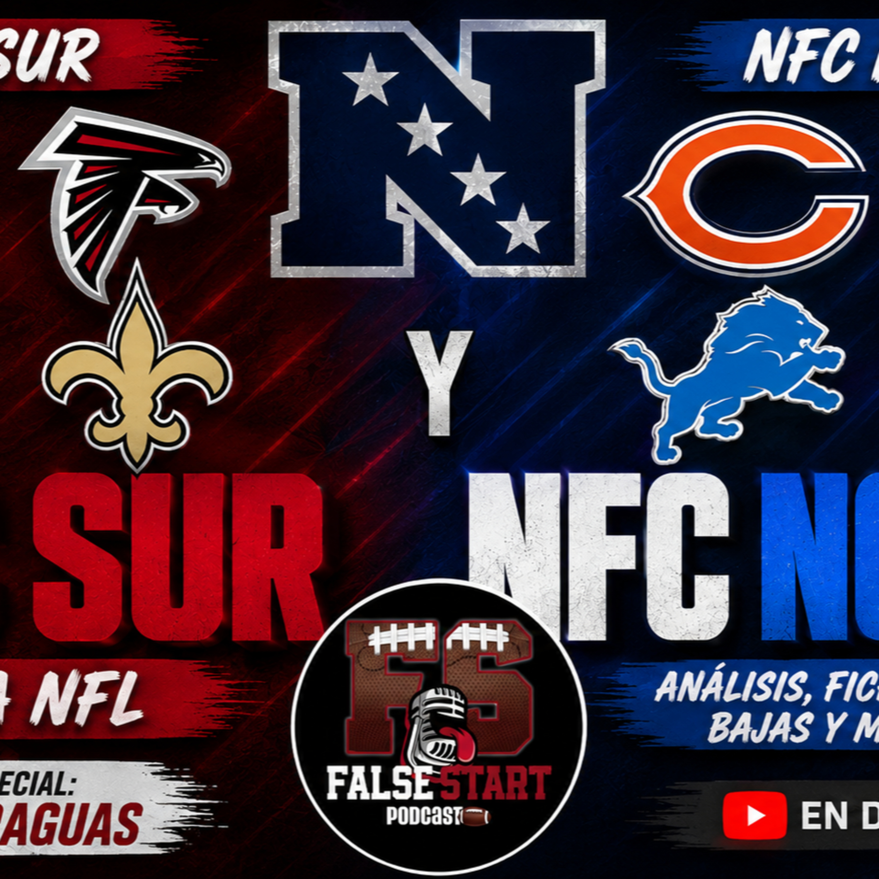 Portada de FALSE START Podcast NFL en español