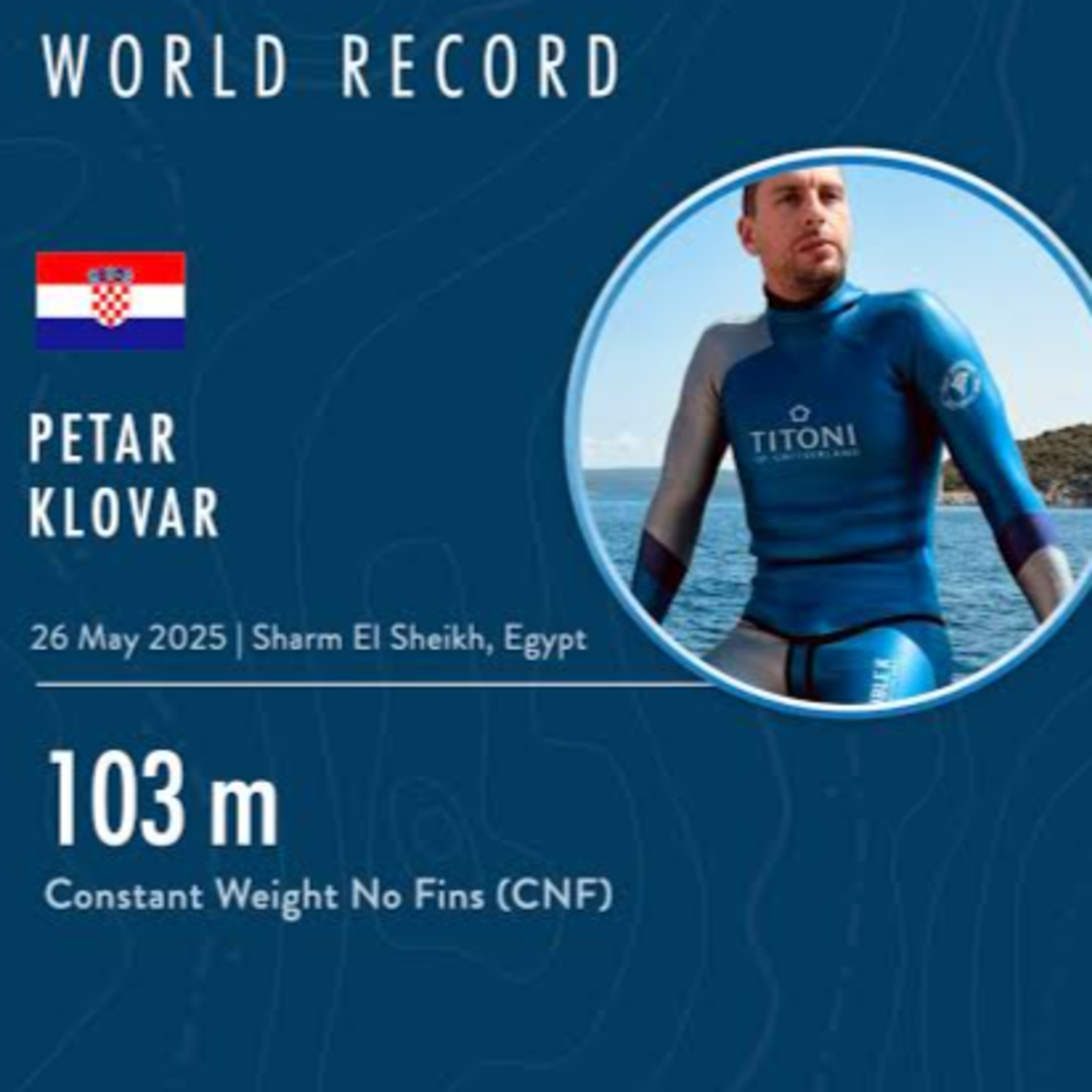 FREEDIVING WORLD CHAMPION, Petar Klovar