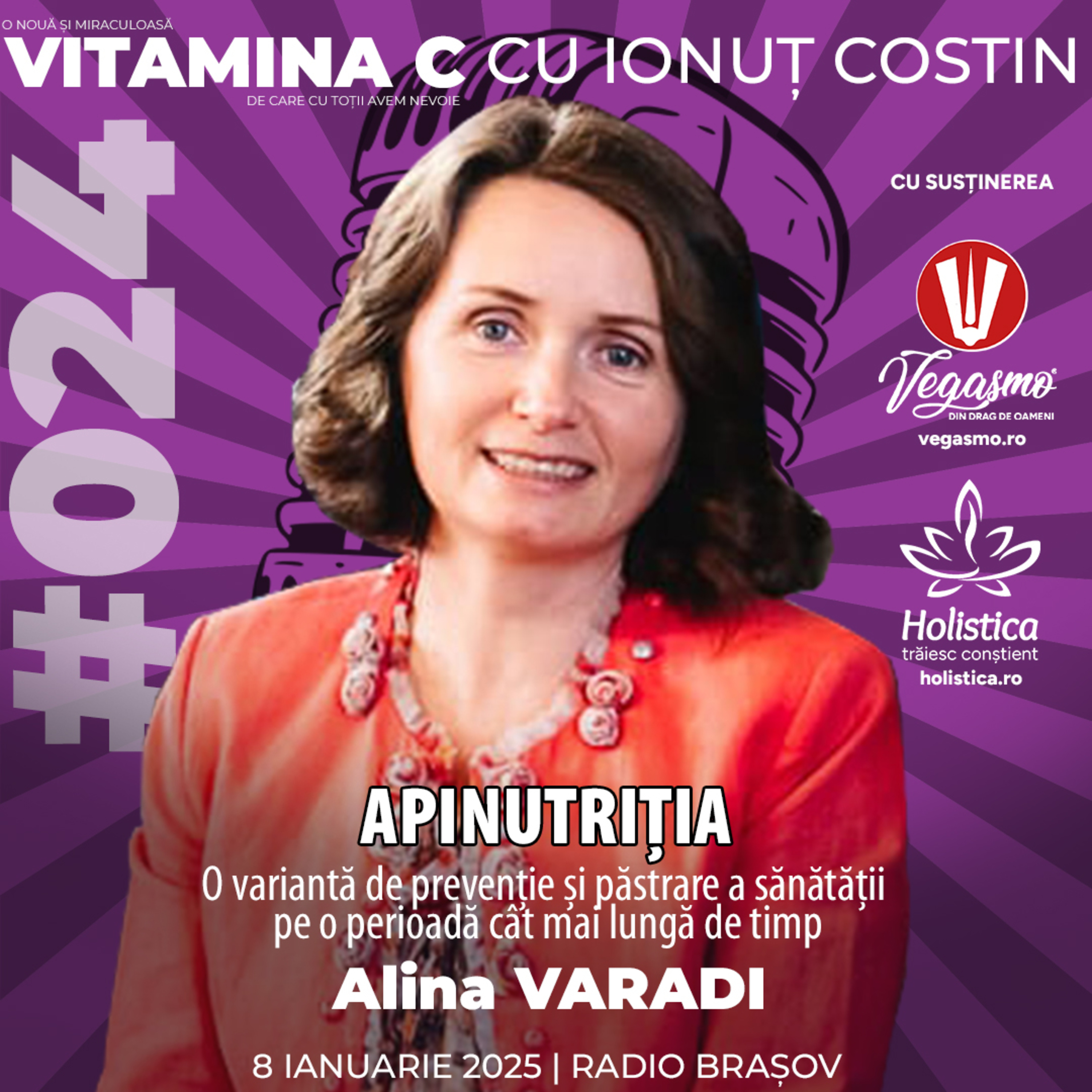 🎙️024 Alina VARADI | Apinutriția – variantă de prevenție și păstrare a sănătății #VitaminaCcuIonutCOSTIN episode artwork